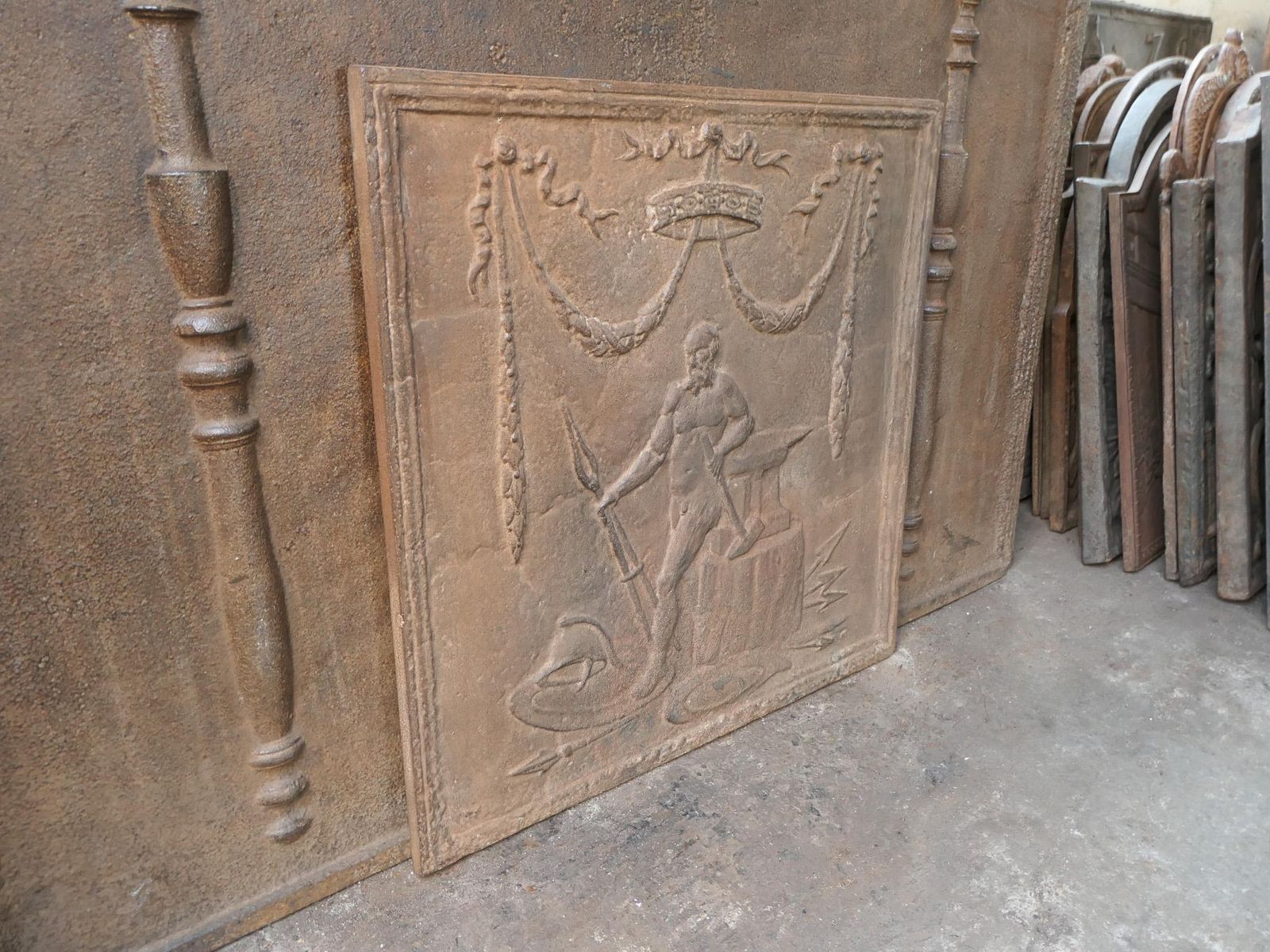 405.0 French Neoclassical Style 'The Smithy' Fireback / Backsplash photo