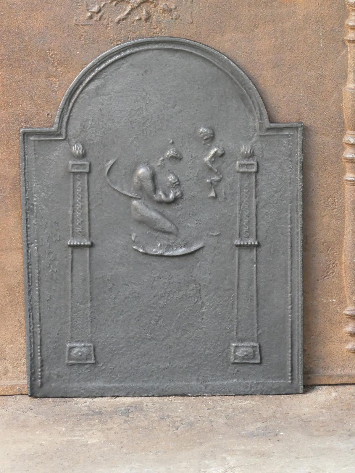 Antique French Neoclassical Period Fireback / Backsplash, 18th   19th C. photo for sale