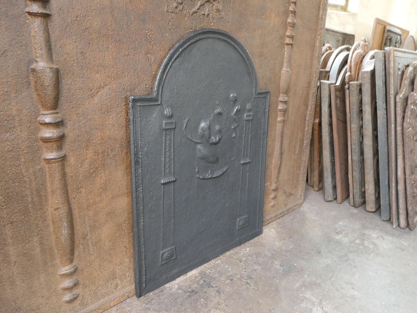photo furniture Antique French Neoclassical Period Fireback / Backsplash, 18th   19th C.