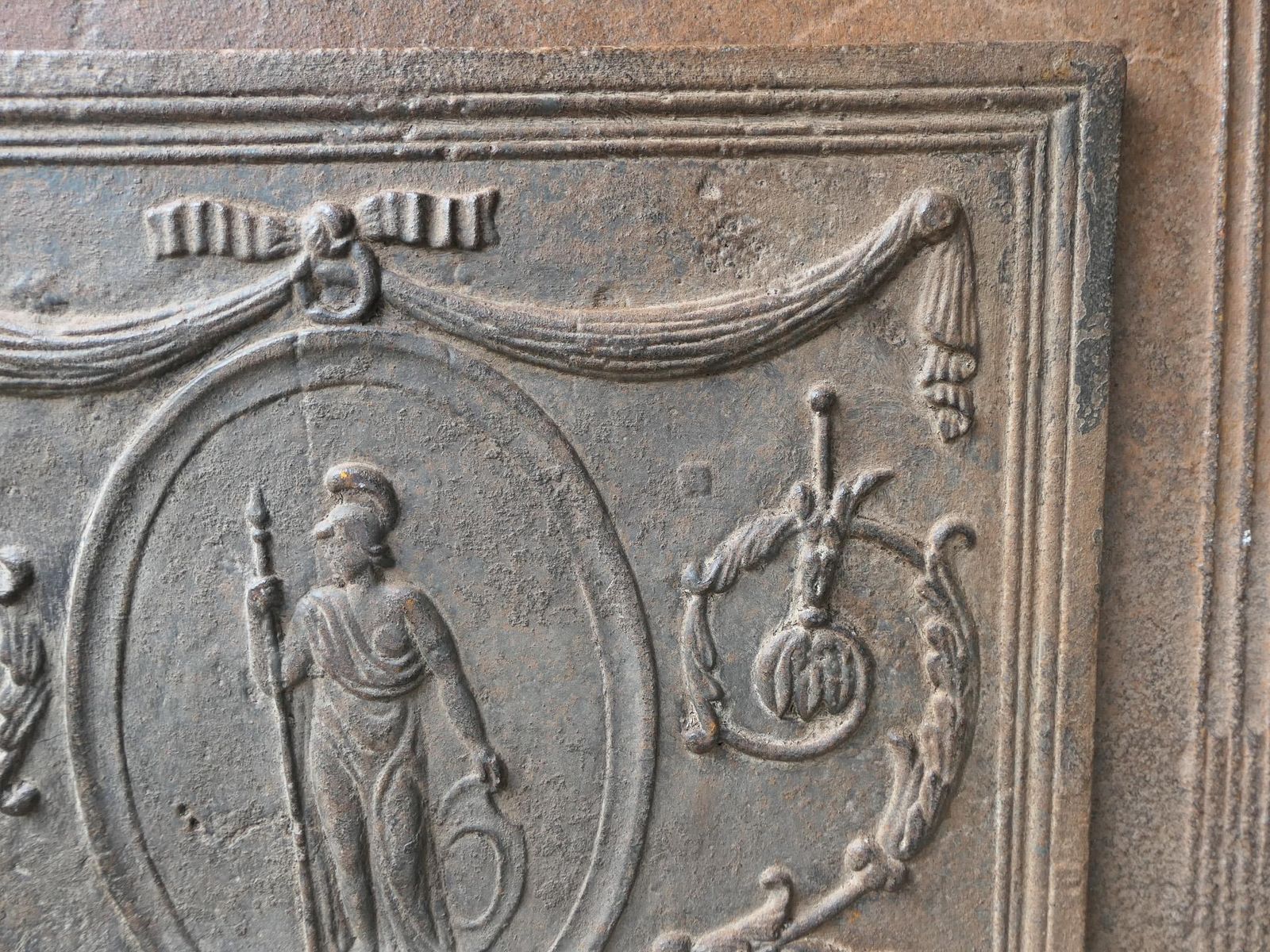 photo for sale Antique French Neoclassical 'Minerva' Fireback / Backsplash, 18th 19th Century