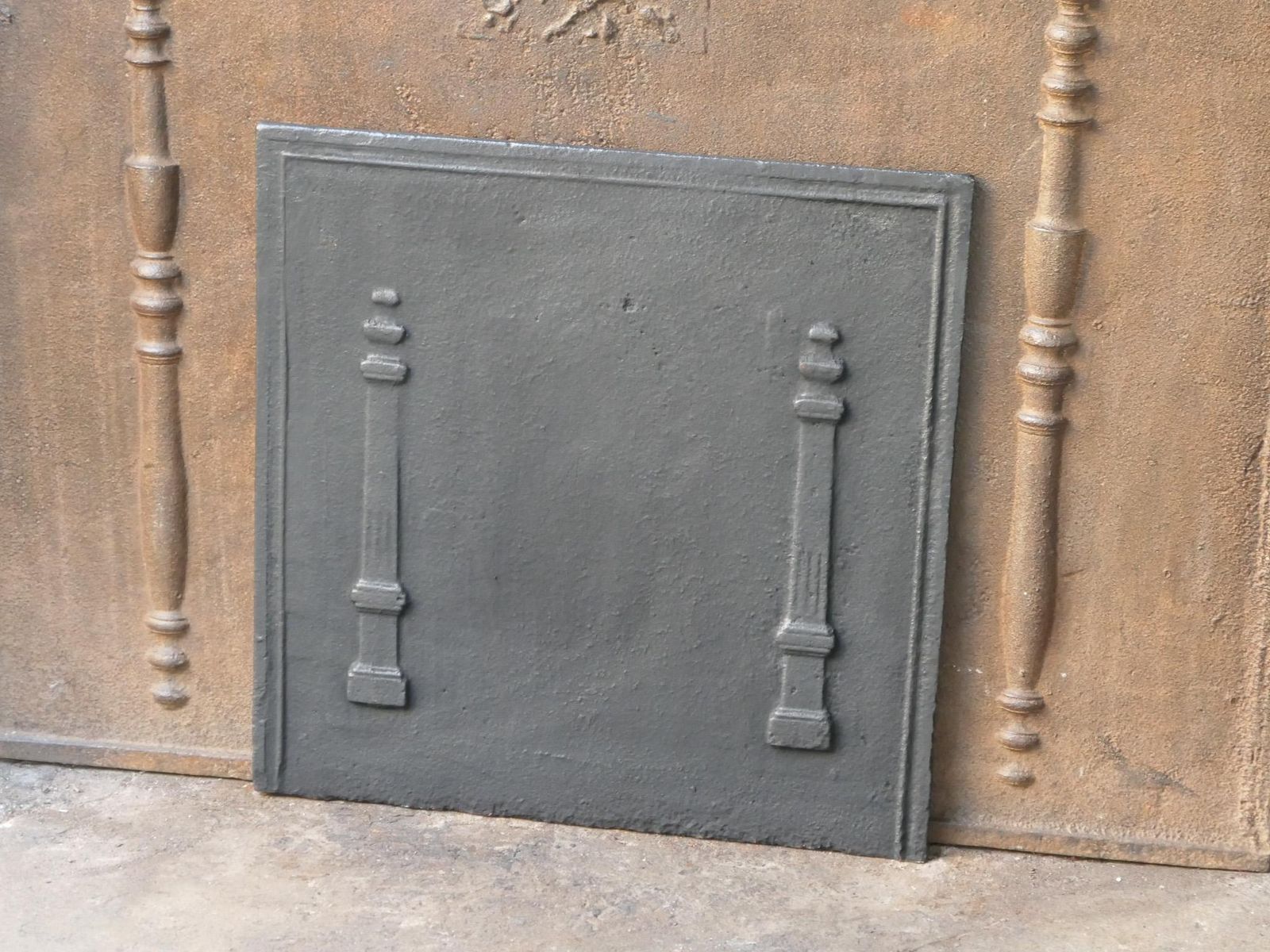 Antique French 'Pillars Of Freedom' Fireback / Backsplash, 18th   19th C. photo 380.0