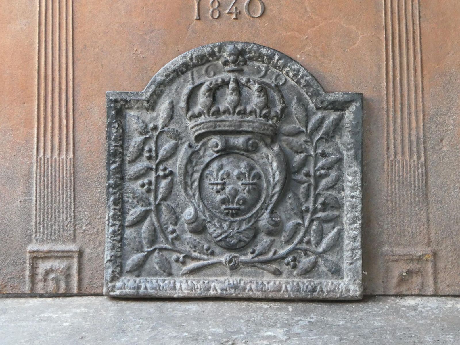 French Louis XIV Style 'Arms Of France' Fireback / Backsplash photo 337.0
