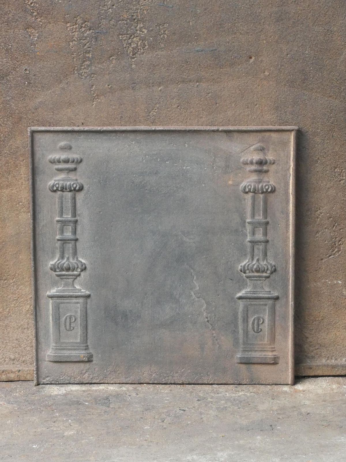 Antique French 'Pillars Of Freedom' Fireback / Backsplash, 18th   19th C. photo furniture