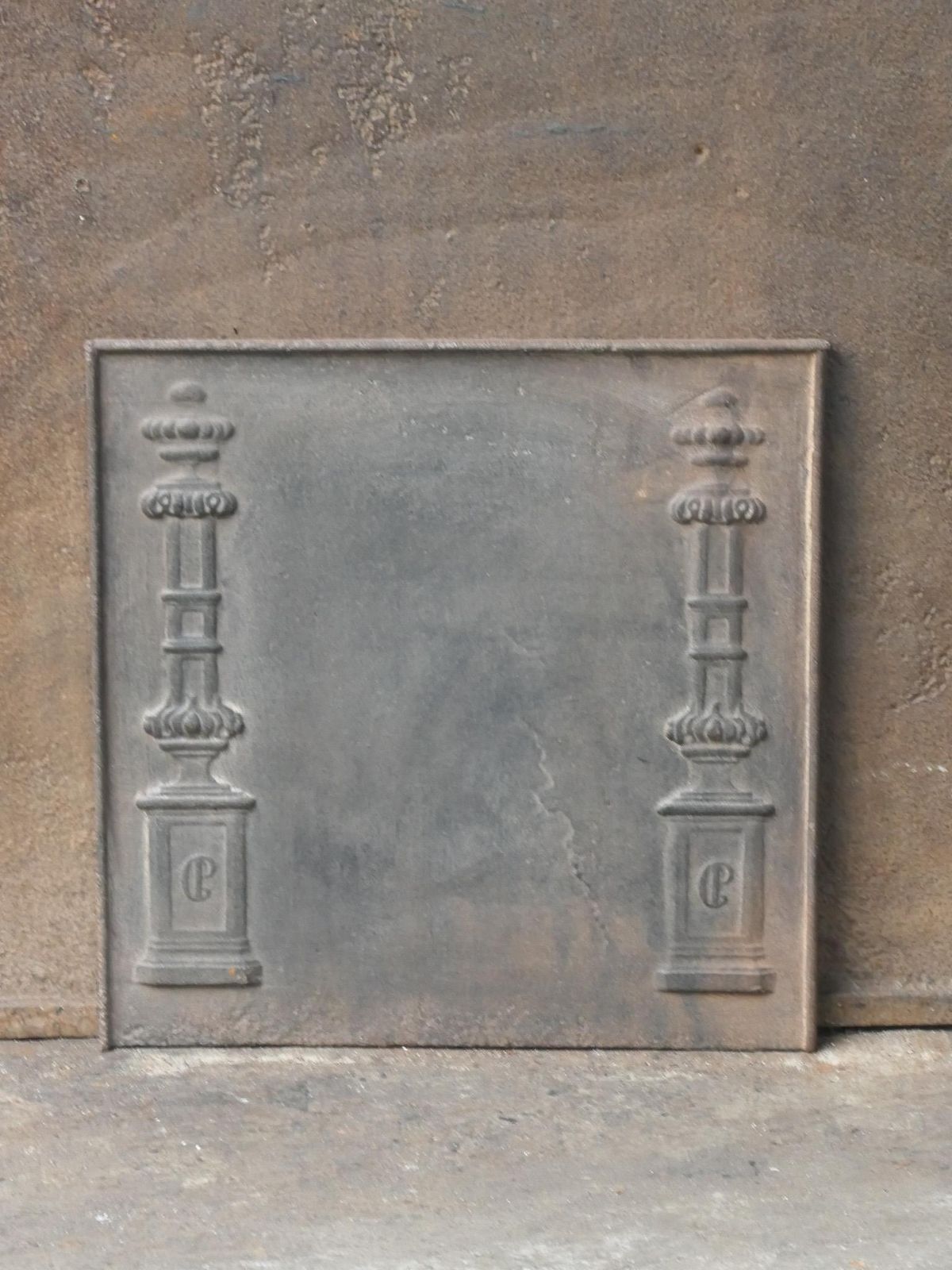 Antique French 'Pillars Of Freedom' Fireback / Backsplash, 18th   19th C. photo for sale
