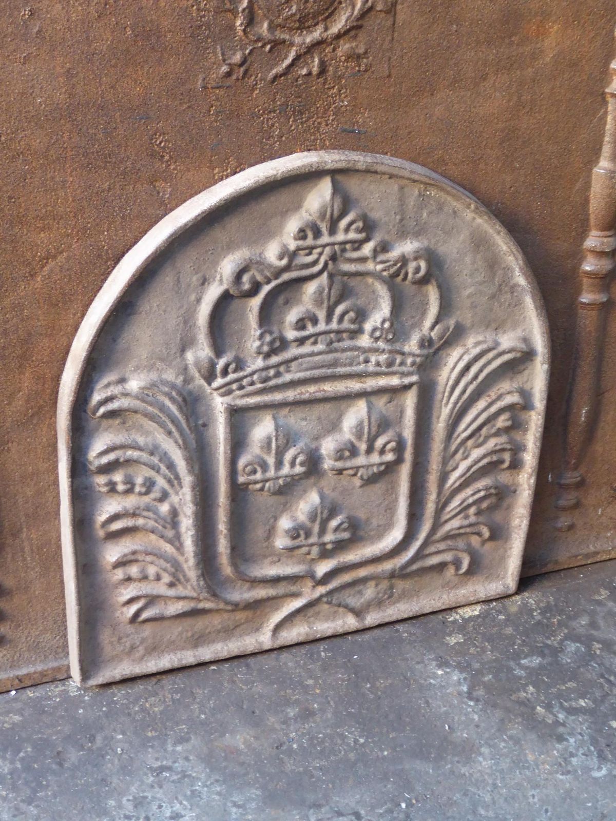 French Louis XV Style 'Arms Of France' Fireback / Backsplash photo 422.0