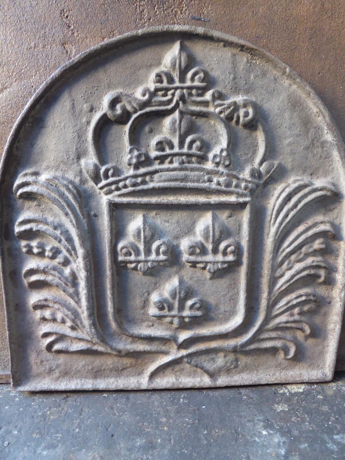 French Louis XV Style 'Arms Of France' Fireback / Backsplash photo buy