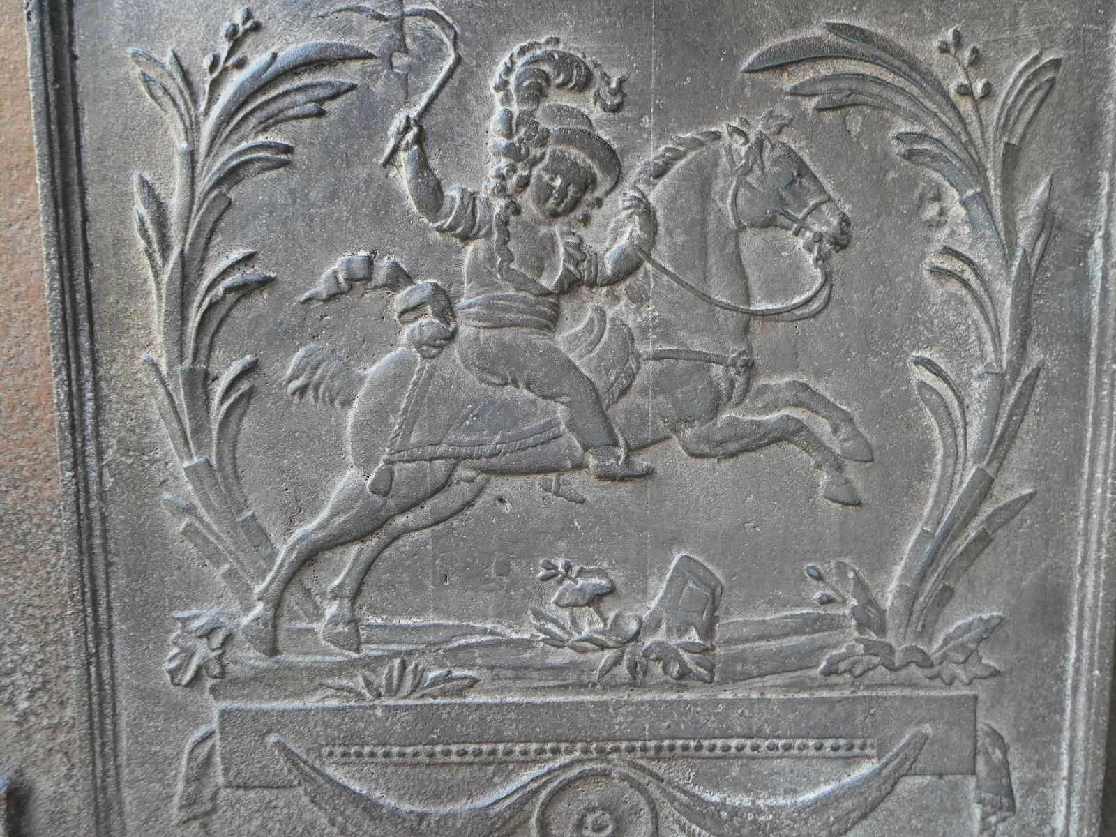 photo furniture 19th Century French Napoleon III 'Apollo With Horse' Fireback / Backsplash