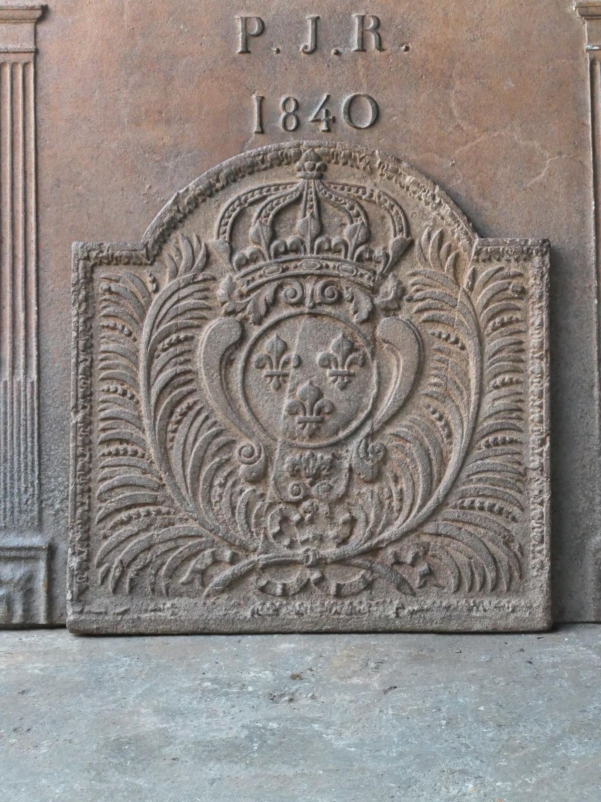 18th Century French Louis XV 'Arms Of France' Fireback / Backsplash photo furniture