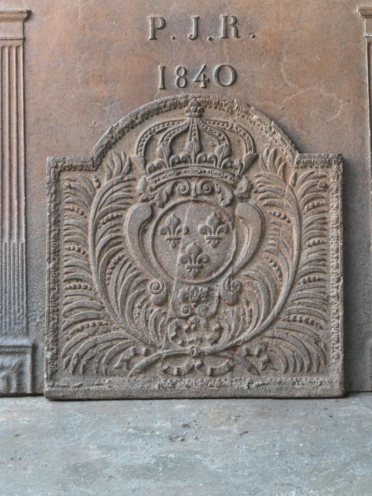 18th Century French Louis XV 'Arms Of France' Fireback / Backsplash photo for sale
