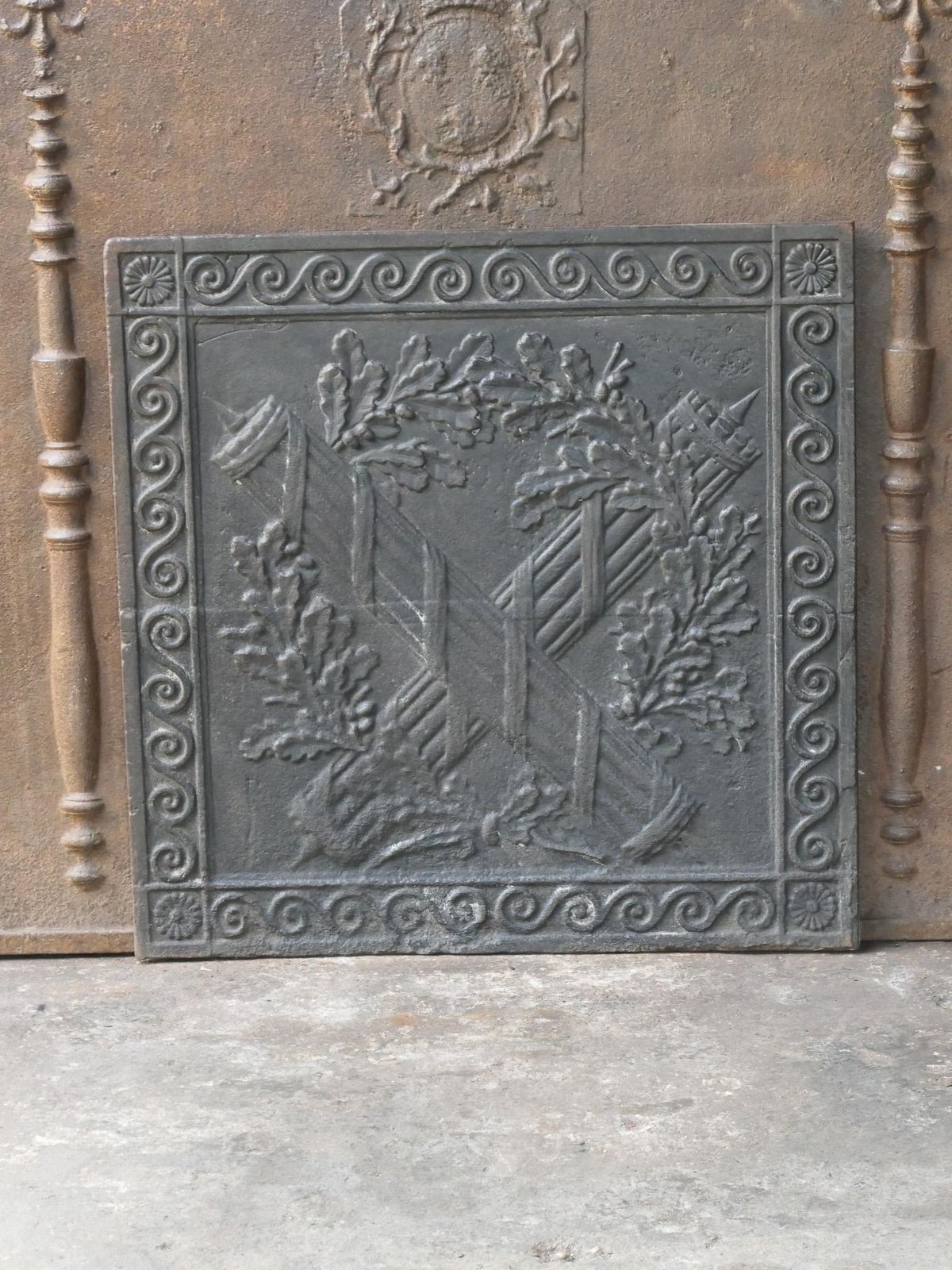 photo for sale French Neoclassical 'Fasces' Fireback / Backsplash, 18th 19th Century