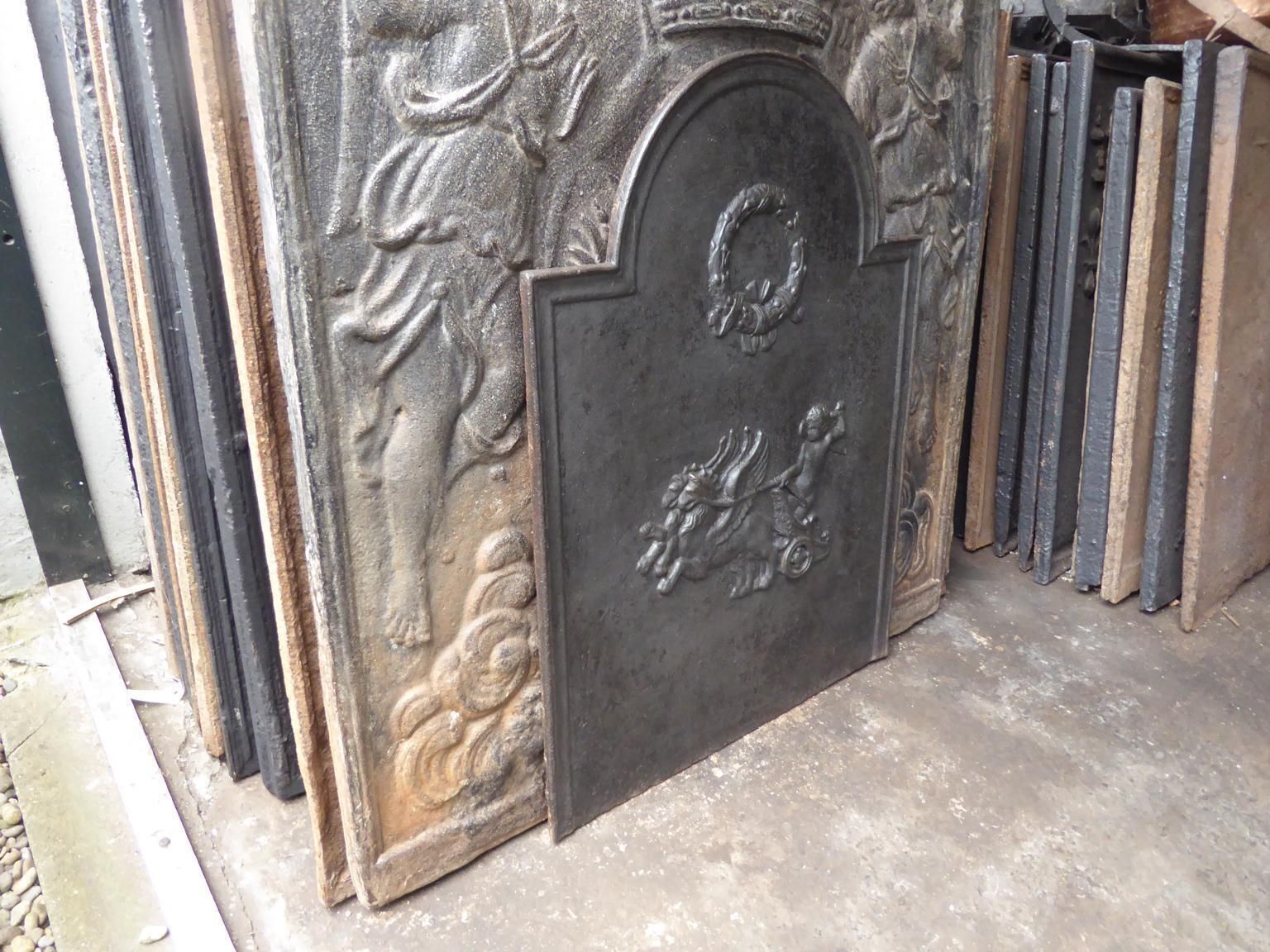 Antique French Neoclassical Fireback / Backsplash, 19th Century photo vintage