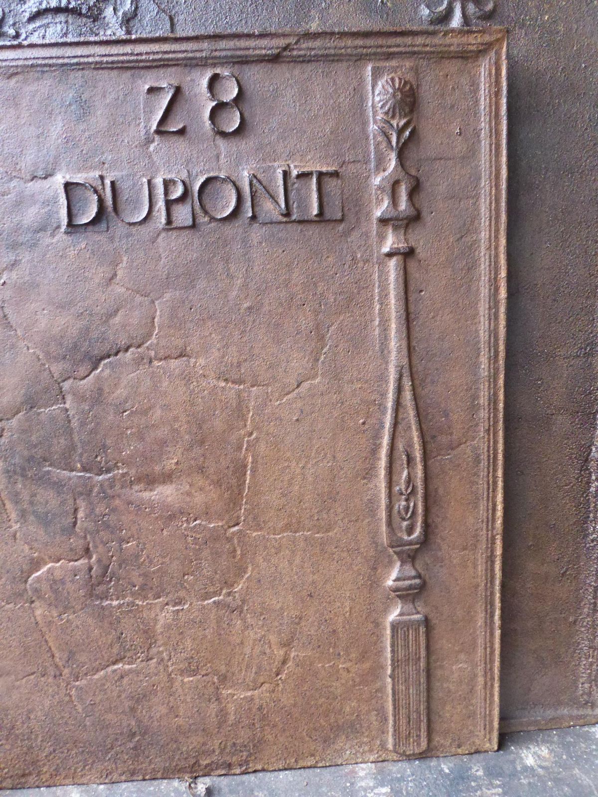 19th C. French Neoclassical Fireback / Backsplash With 'Pillars Of Freedom' photo 764.0
