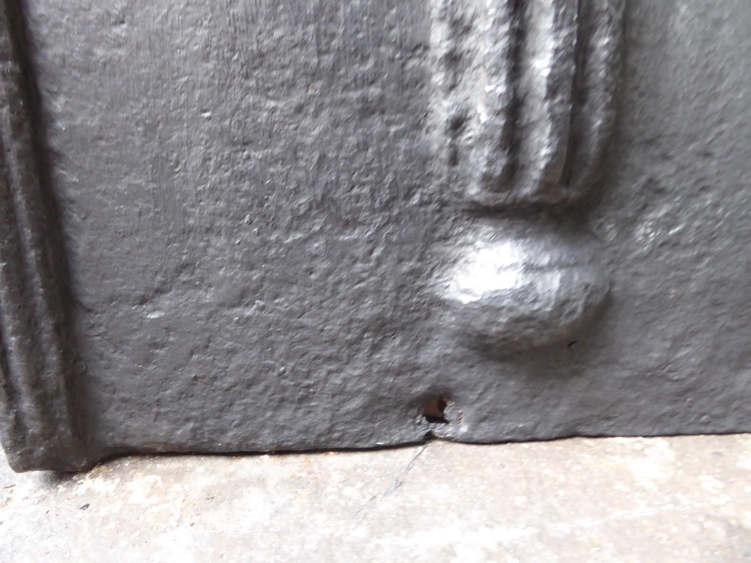 18th Century French 'Pillars With Decoration' Fireback / Backsplash photo buy
