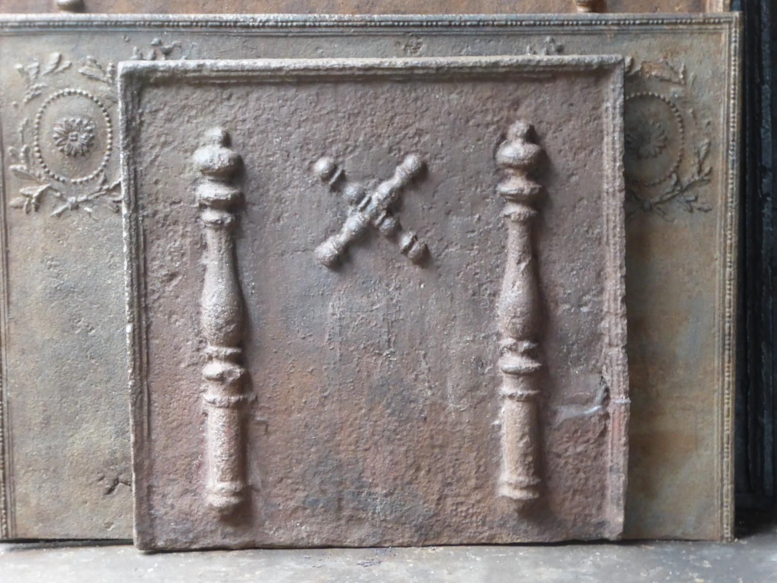 17th 18th Century French Louis XIV 'Saint Andrew's Cross' Fireback / Backsplash photo furniture