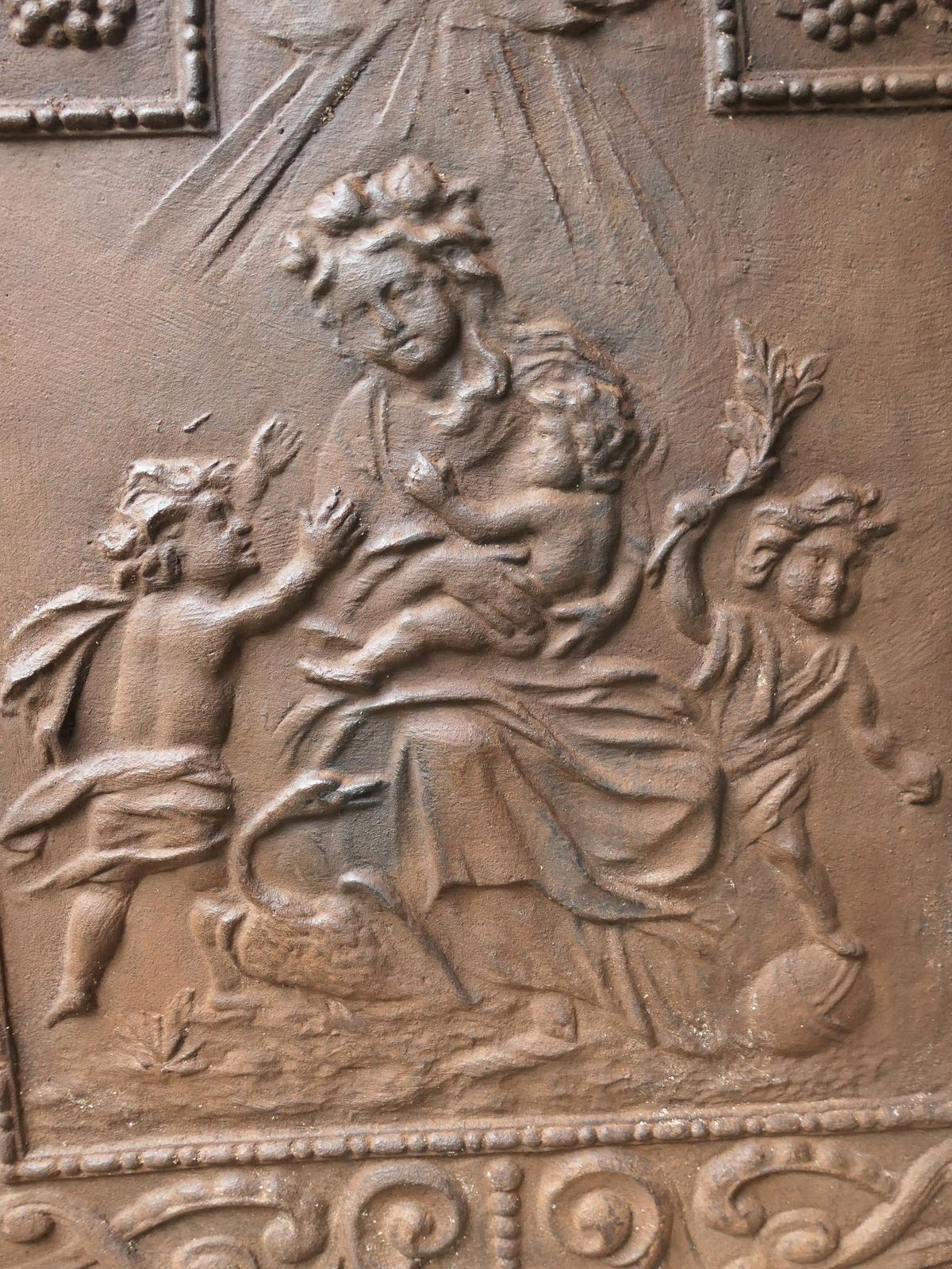 photo furniture Antique French 'Caritas' Fireback / Backsplash, 19th Century