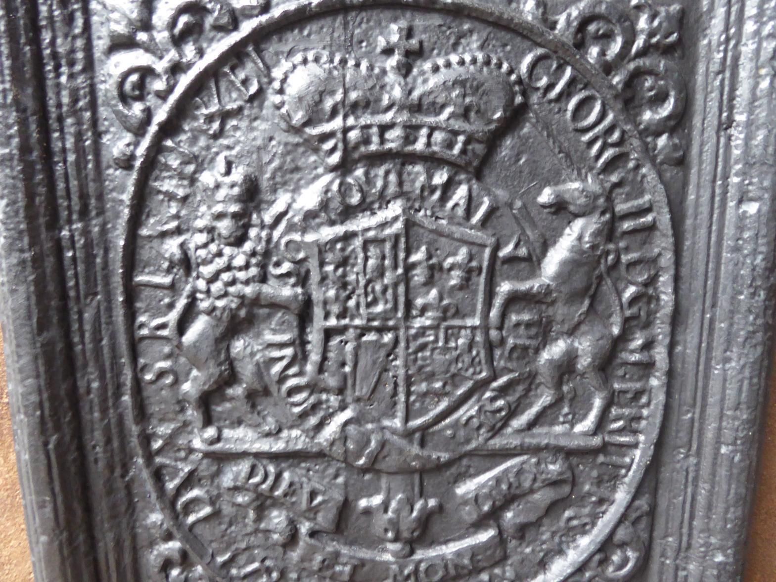 Antique German 'Coat Of Arms' Fireback / Backsplash, 17th 18th Century photo buy