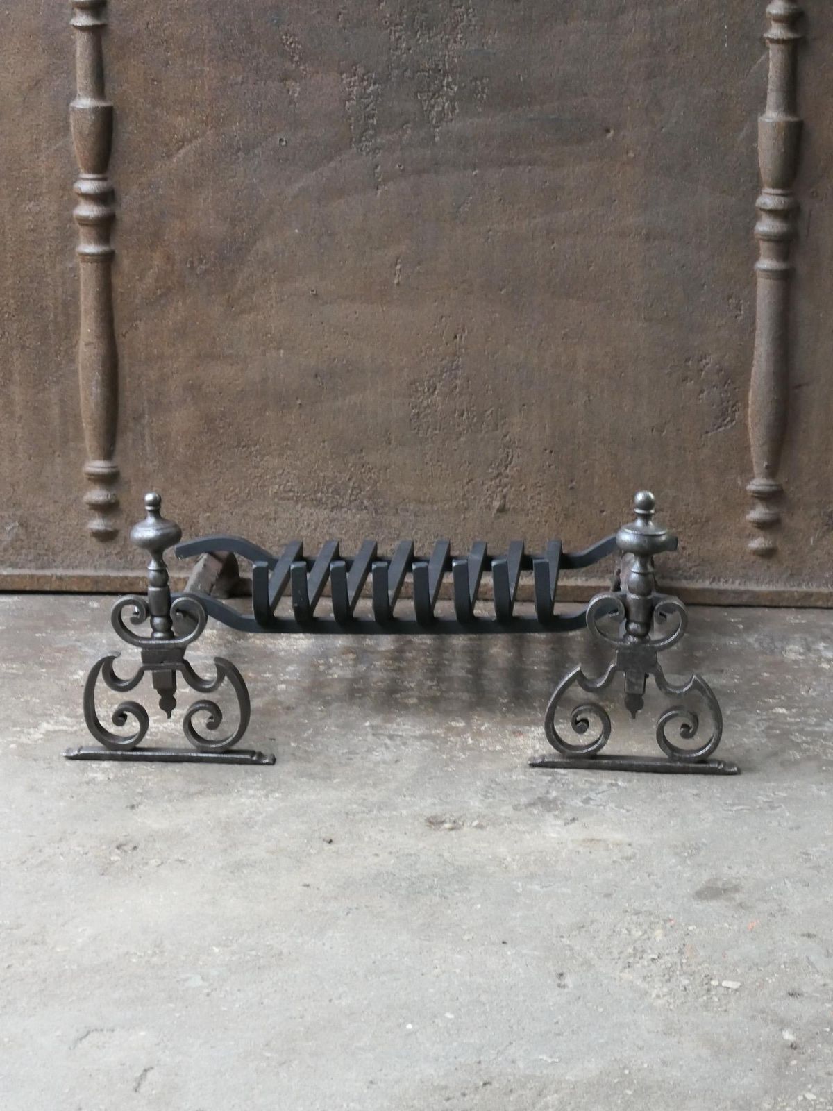 French Louis XV Period Fireplace Grate Or Fire Basket, 18th Century photo furniture