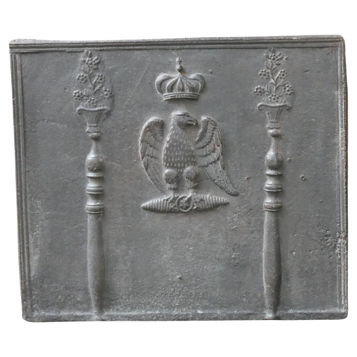 18th 19th Century French 'The Eagle Of Napoleon' Fireback / Backsplash