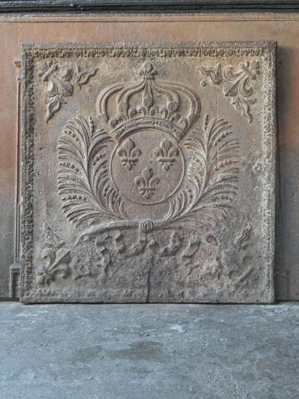 17th 18th Century French Louis XIV 'Arms Of France' Fireback / Backsplash photo furniture