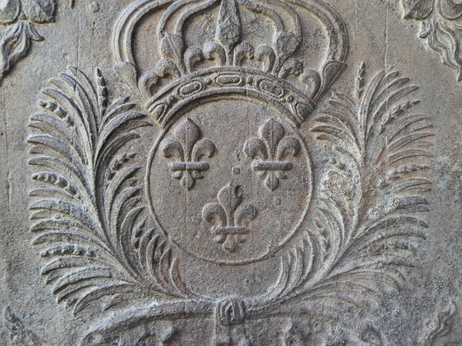 1088.0 17th 18th Century French Louis XIV 'Arms Of France' Fireback / Backsplash photo