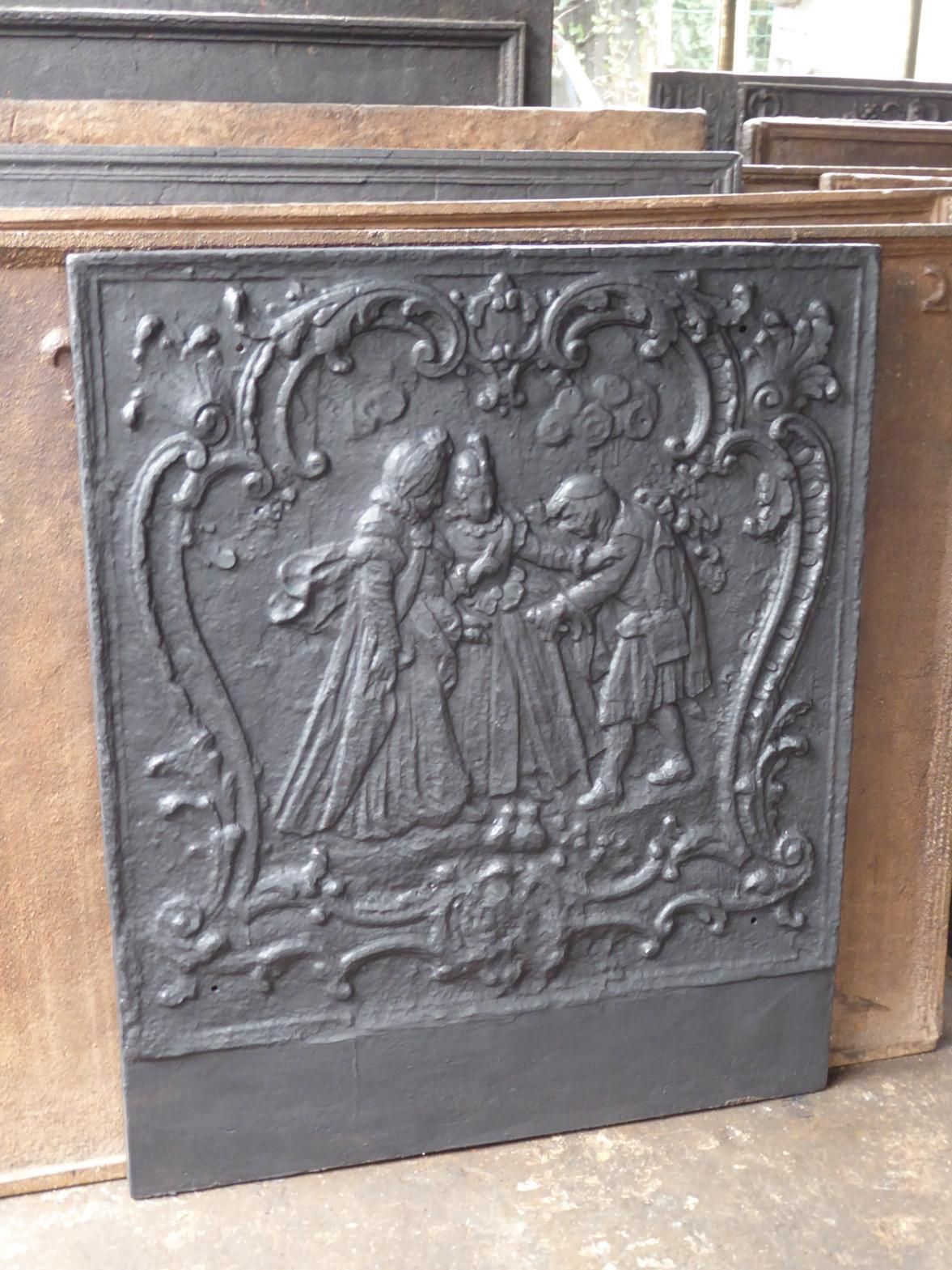 Tall 18th Century French Louis XV Period Fireback / Backsplash photo 1088.0