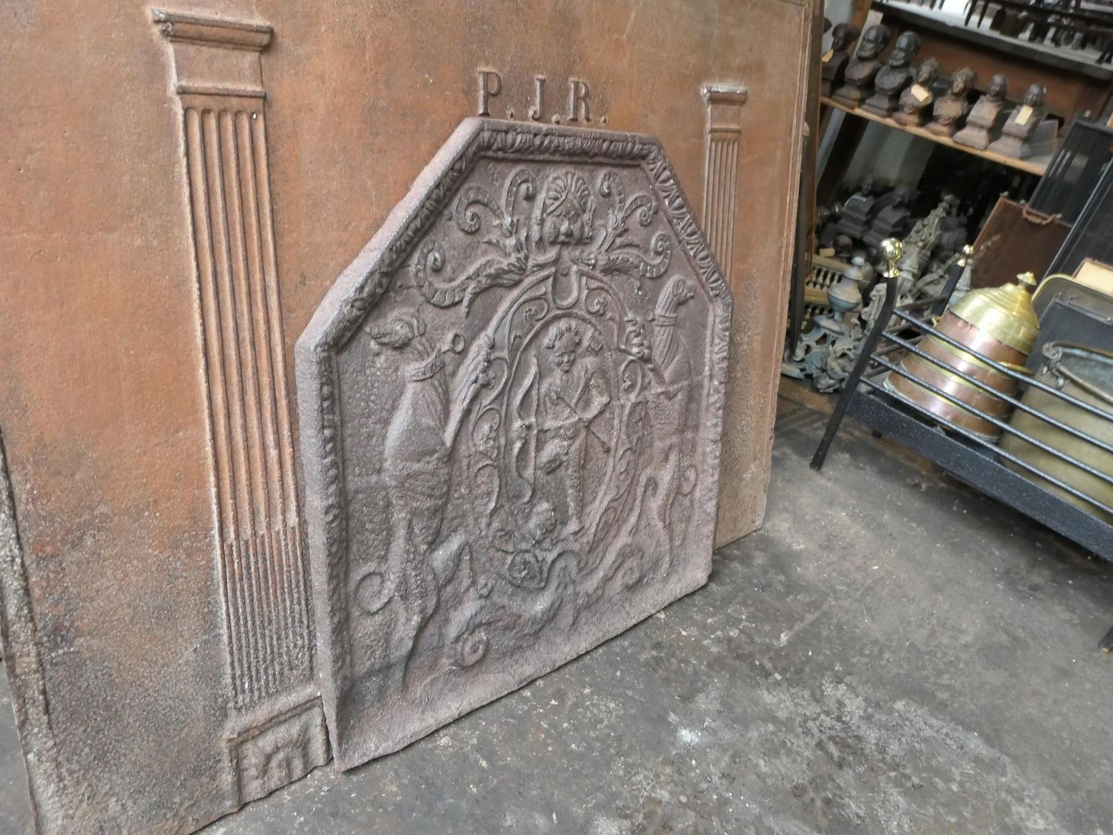 photo vinterior 17th Century French Louis XIII 'Arms Of France' Fireback / Backsplash