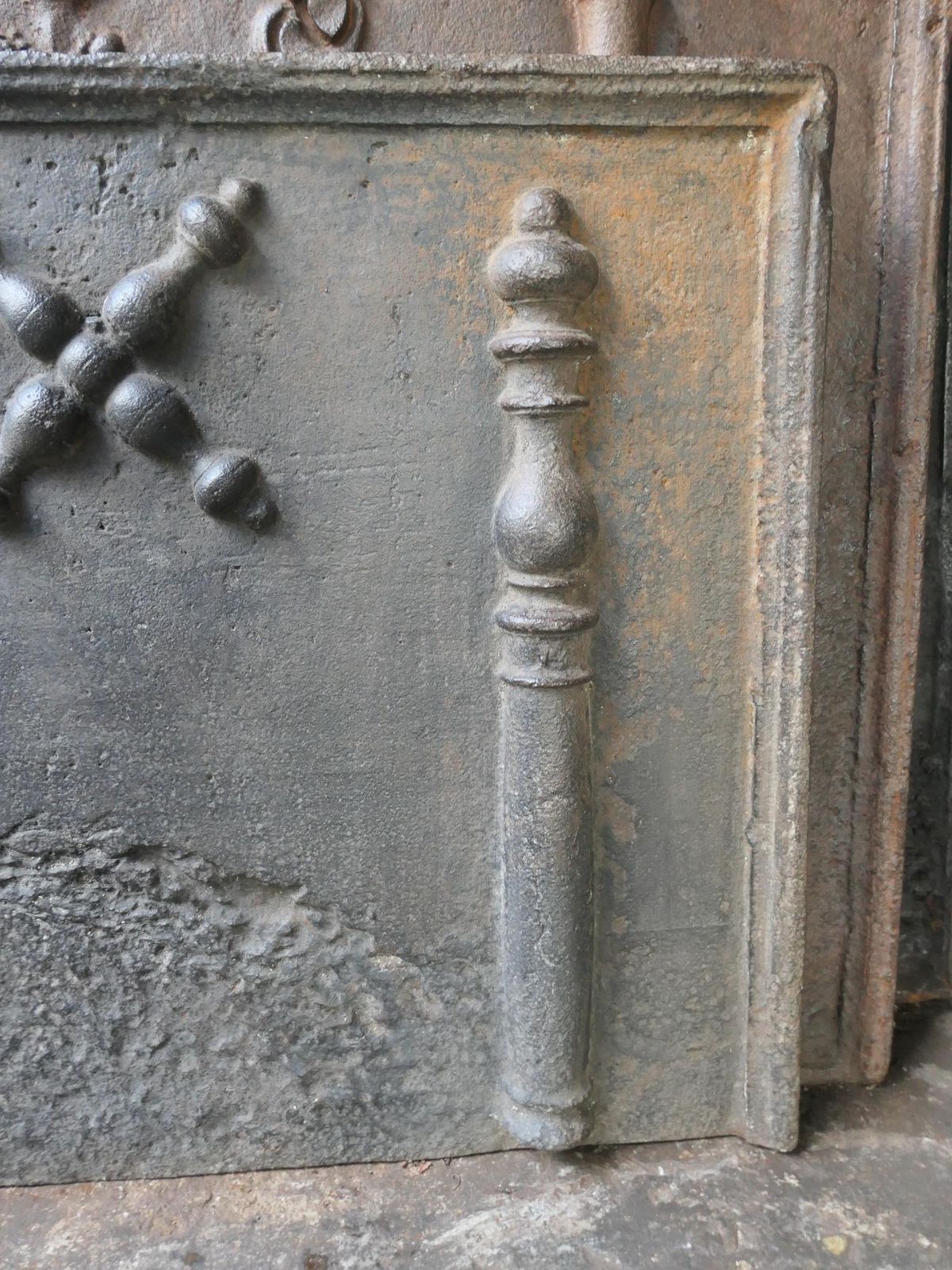17th 18th Century French Louis XIV 'Saint Andrew's Cross' Fireback / Backsplash photo buy