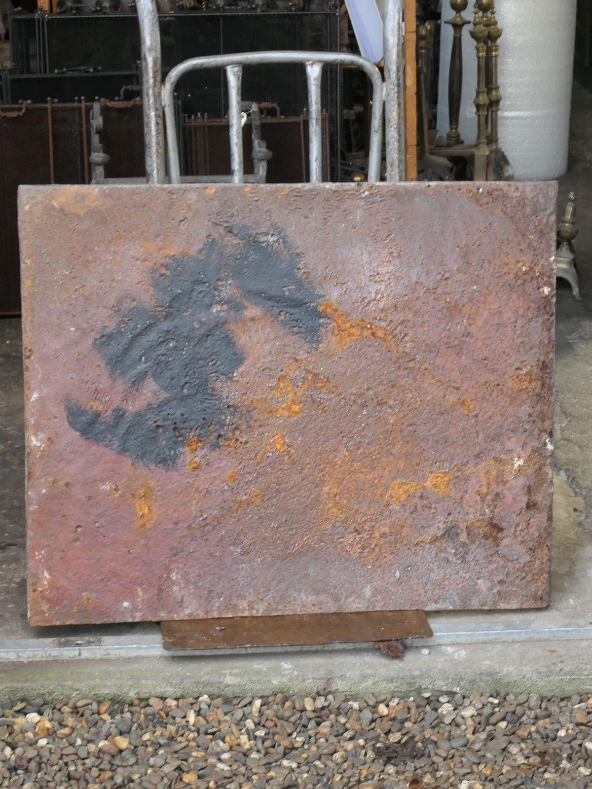 photo for sale 17th 18th Century French Louis XIV 'Saint Andrew's Cross' Fireback / Backsplash