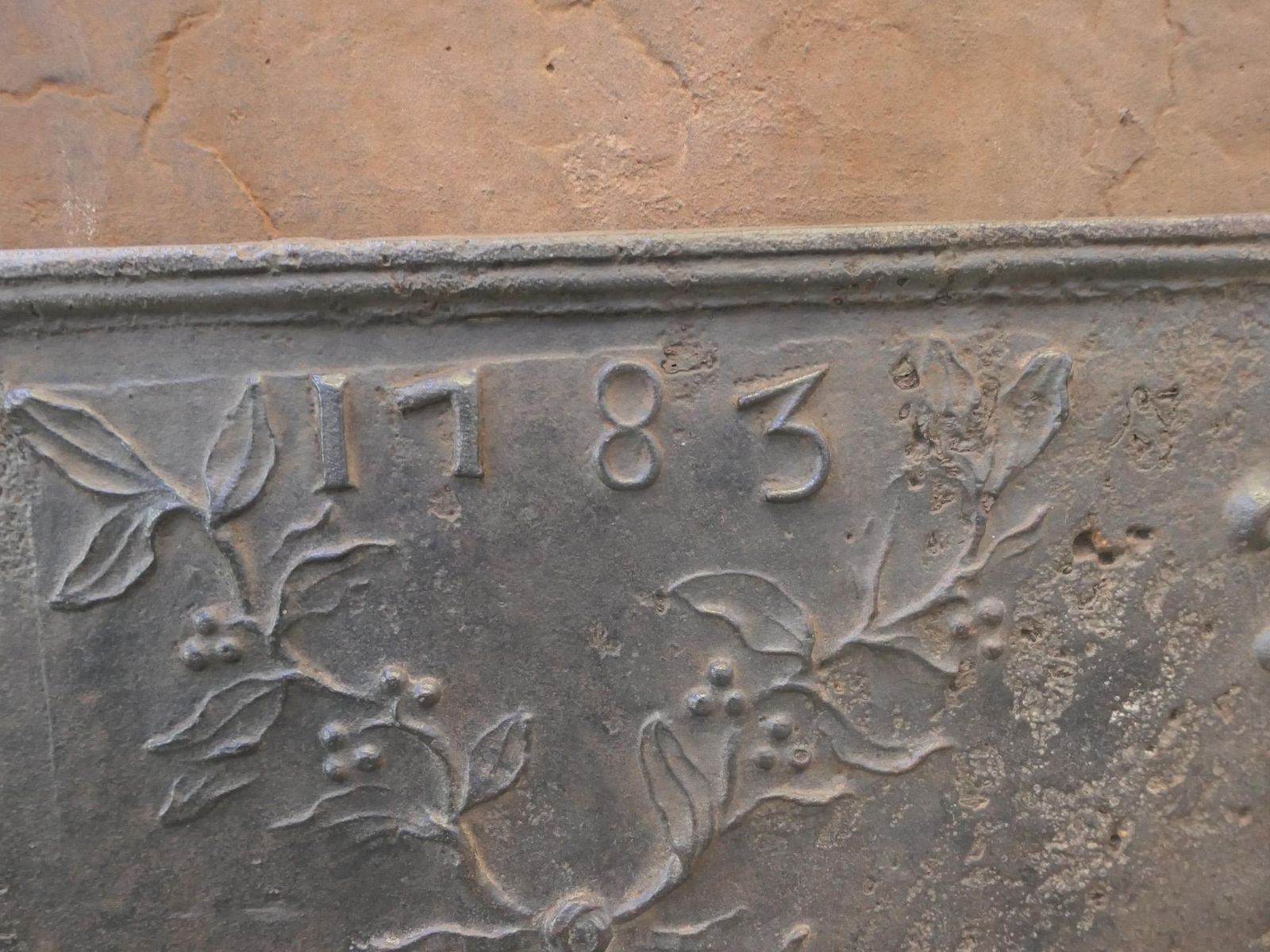 photo for sale 18th Century French Louis XV 'Pillars Of Hercules'  Fireback / Backsplash
