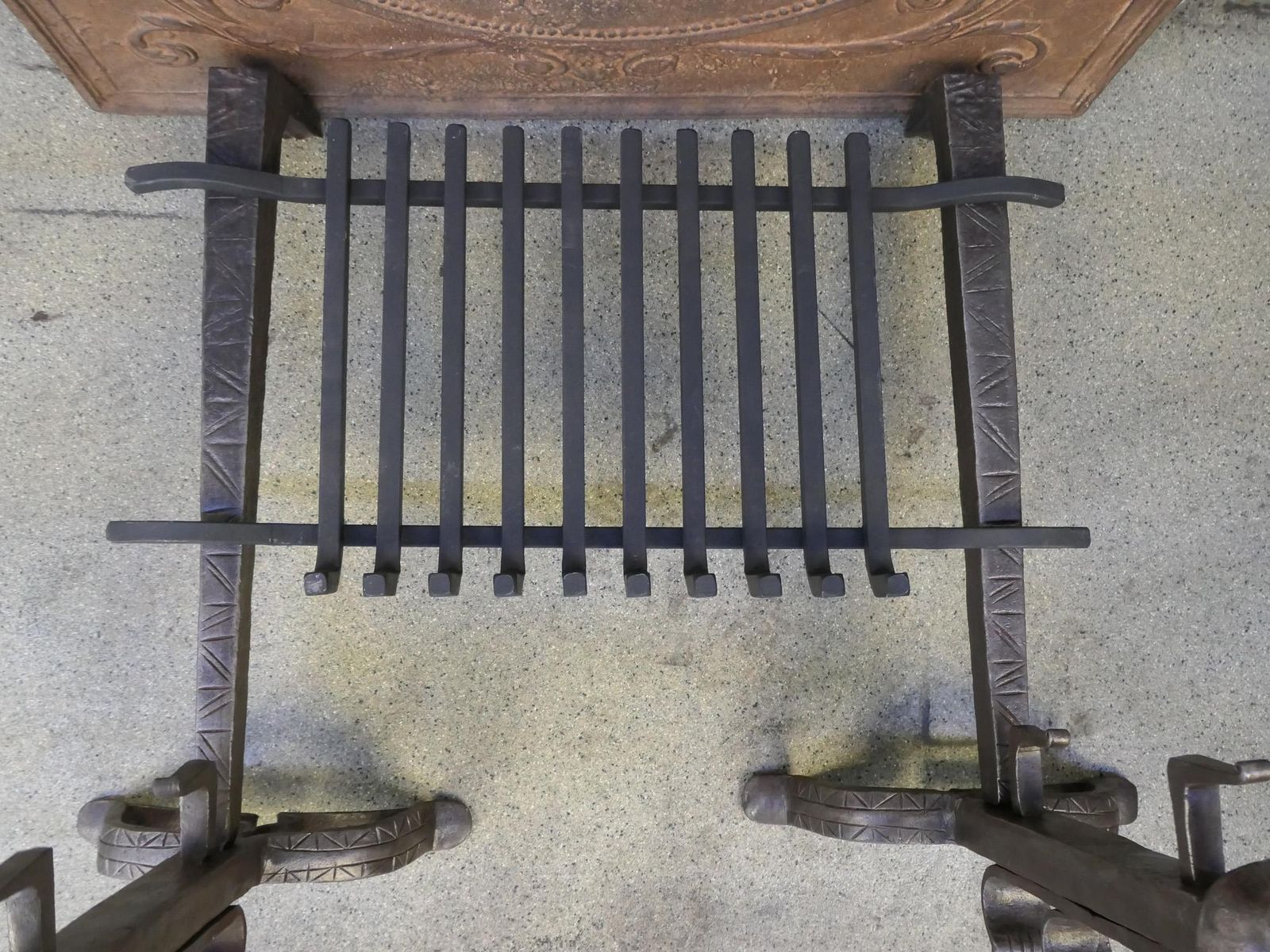 photo buy Large French Louis XIII Period Fireplace Grate Or Fire Basket, 17th Century
