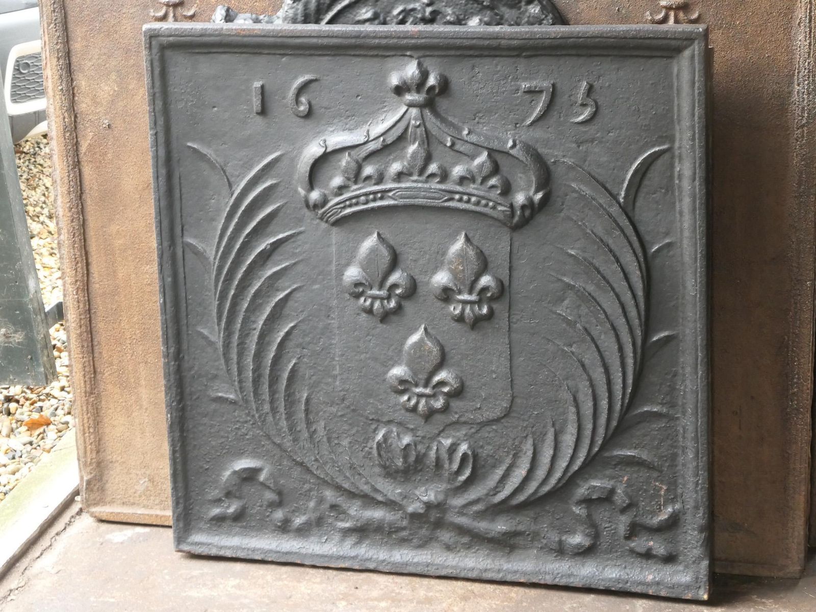 17th Century French Louis XIV 'Arms Of France' Fireback / Backsplash photo 1600.0
