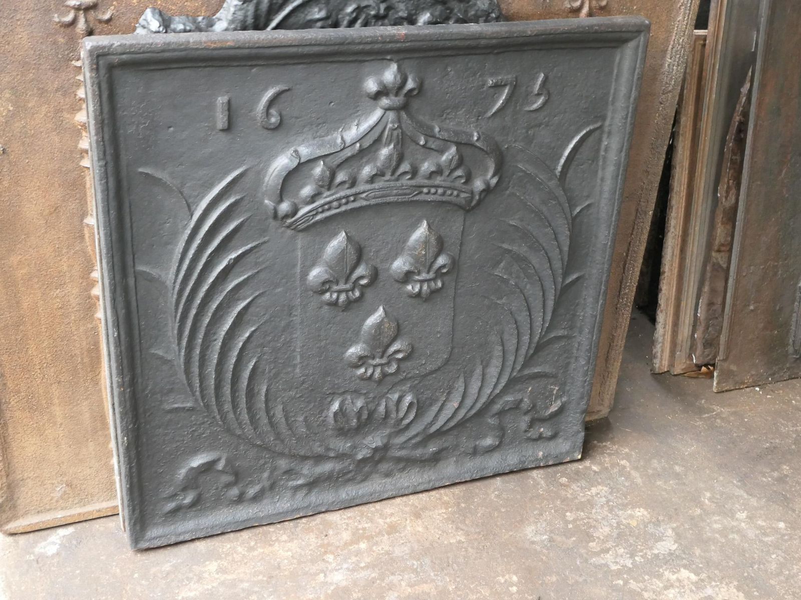17th Century French Louis XIV 'Arms Of France' Fireback / Backsplash photo vinterior