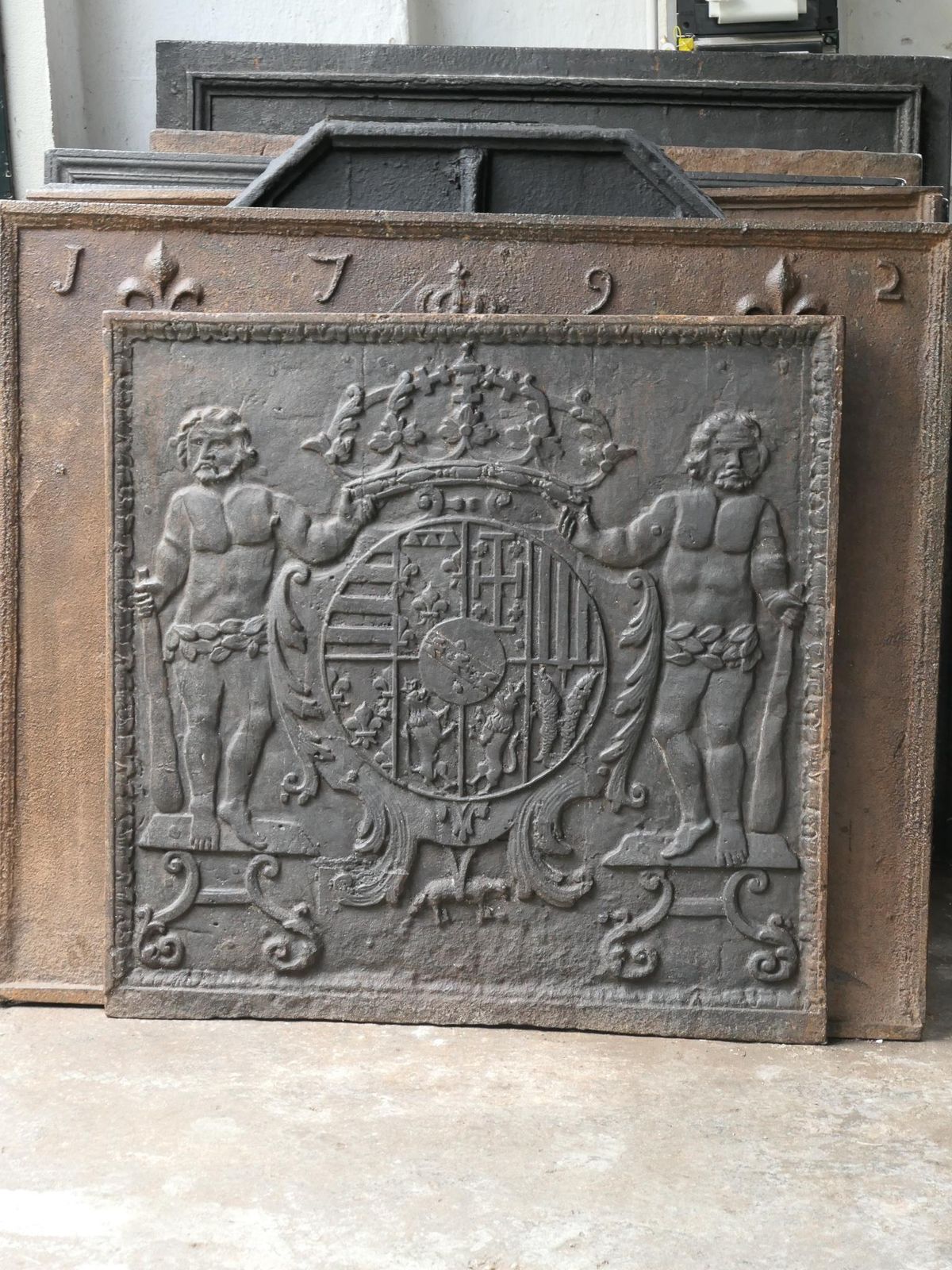 17th Century French 'Arms Of Lorraine' Fireback / Backsplash photo furniture