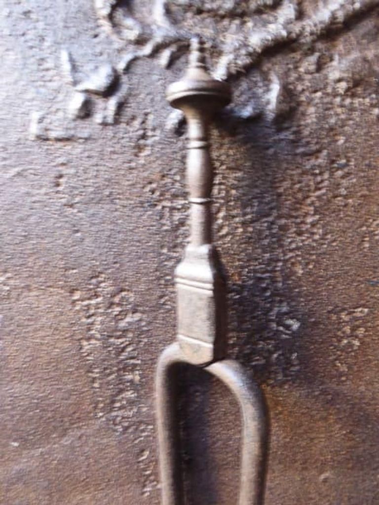 18th Century Dutch Fire Tongs Or Fireplace Tongs photo for sale