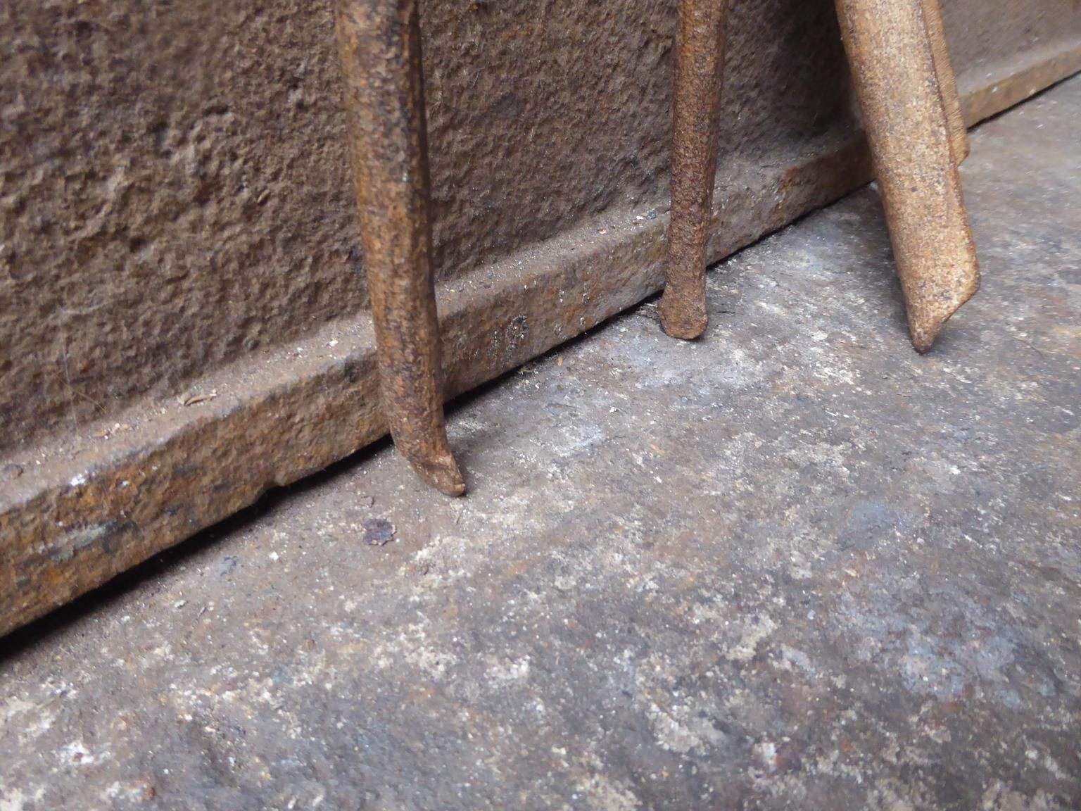 Antique French Wrought Iron Fireplace Tools Or Fire Tools, 18th Century photo 252.0