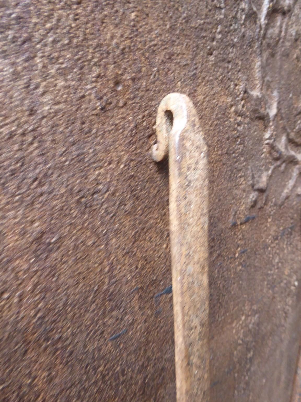 Large French Wrought Iron Fireplace Tools Or Fire Tools, 19th Century photo 405.0