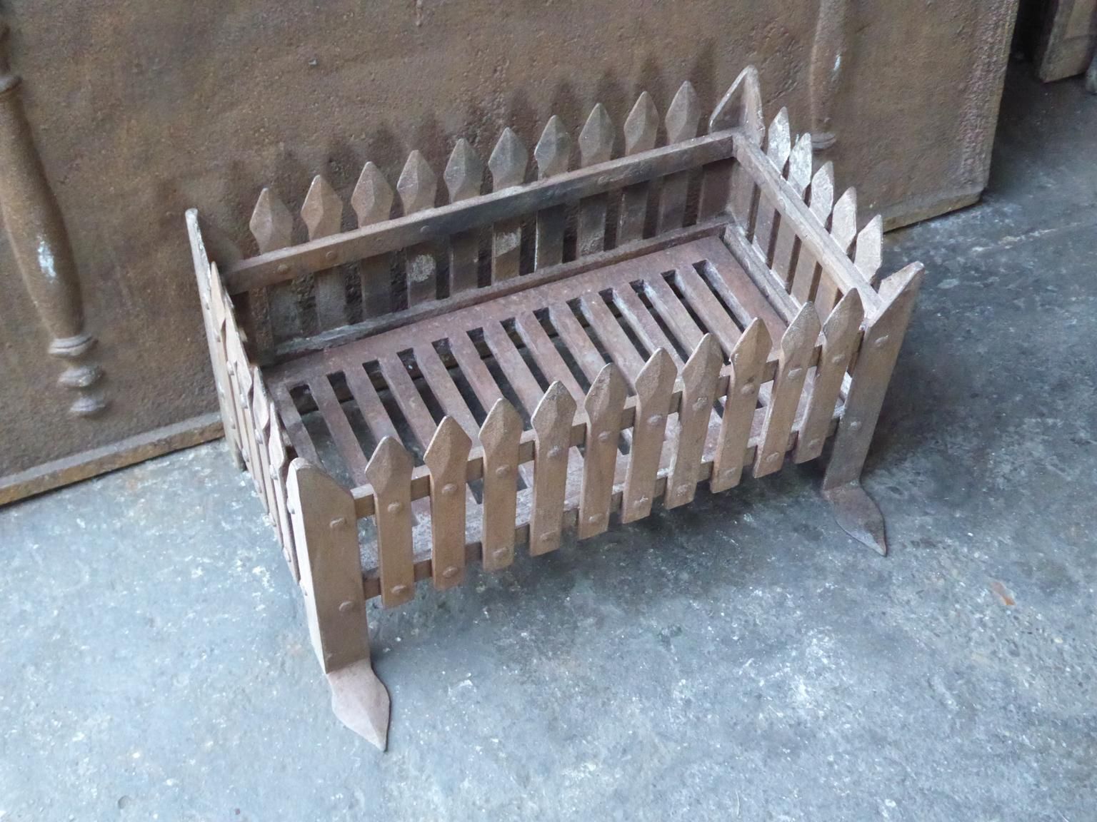 English Neo Gothic Style Fireplace Grate, Fire Grate photo for sale