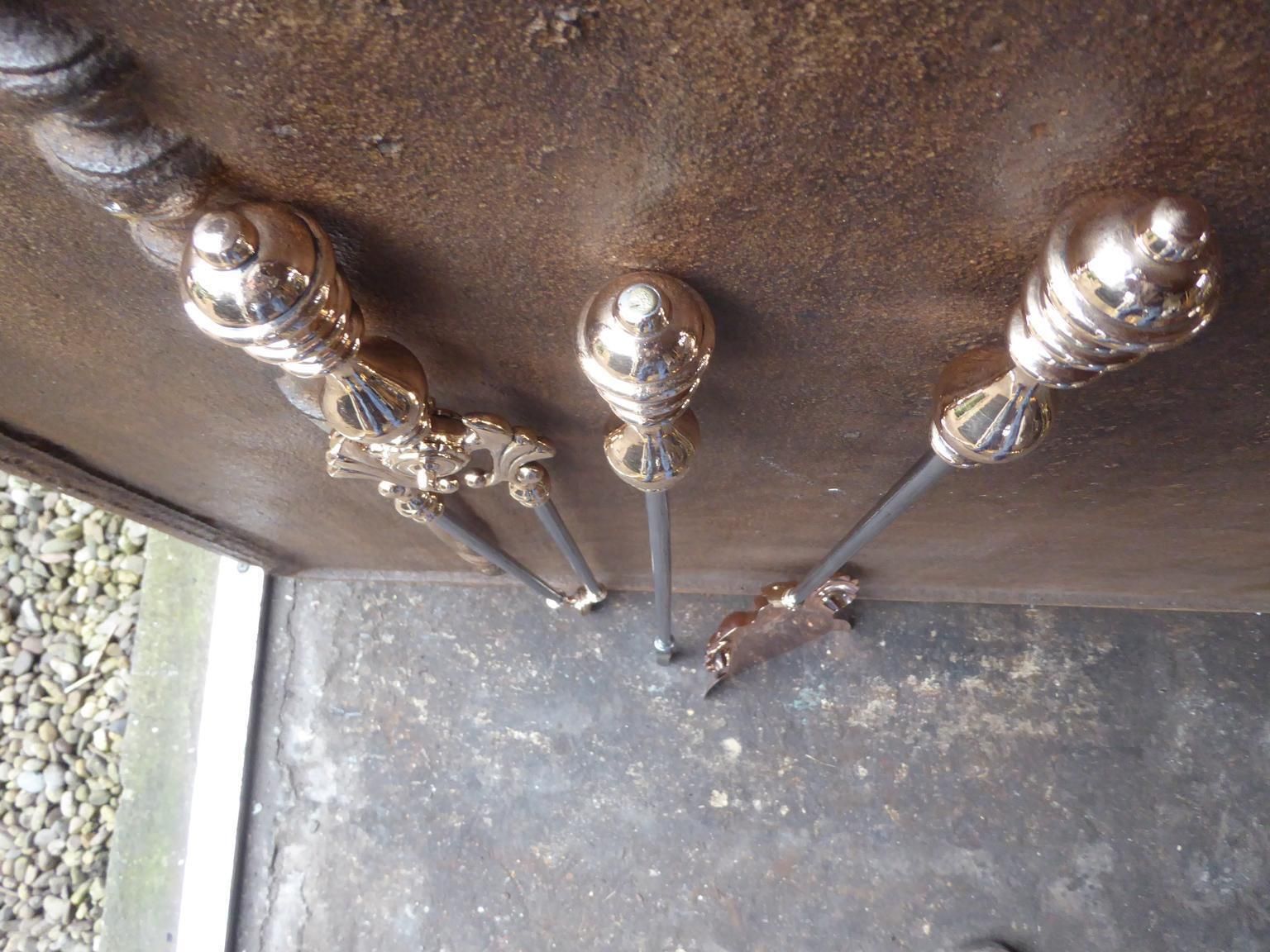 English Art Nouveau Fireplace Tools Or Fire Tools, Early 20th Century photo buy