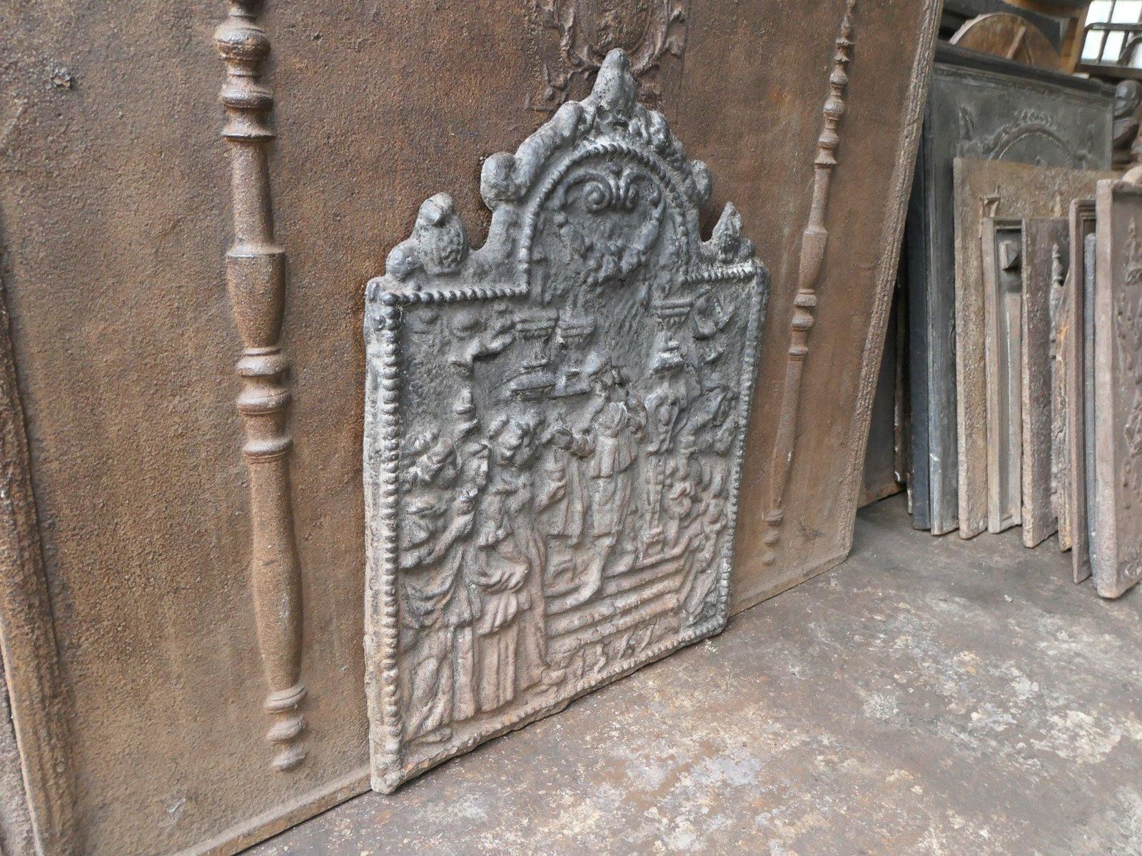 Home Fixtures 20th Century 'Religious Theme' Fireback / Backsplash, Gothic Style photo