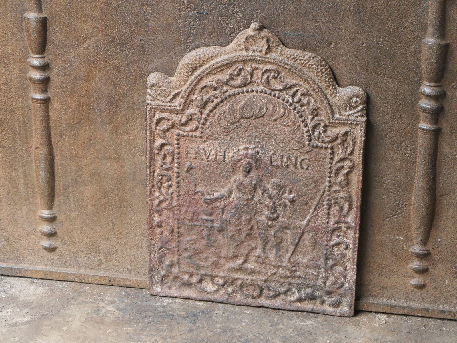 Dutch Louis XIV Period 'The Spring' Fireback / Backsplash, Early 18th Century photo 320.0