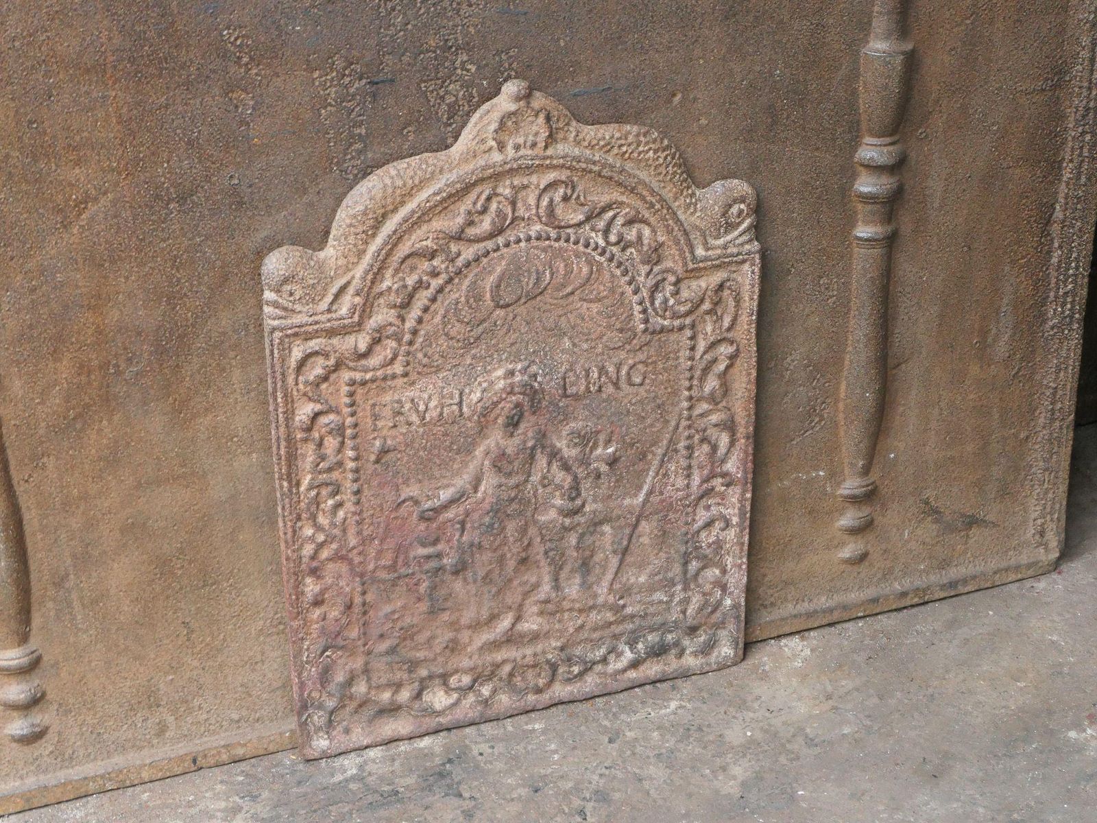 Dutch Louis XIV Period 'The Spring' Fireback / Backsplash, Early 18th Century photo vinterior