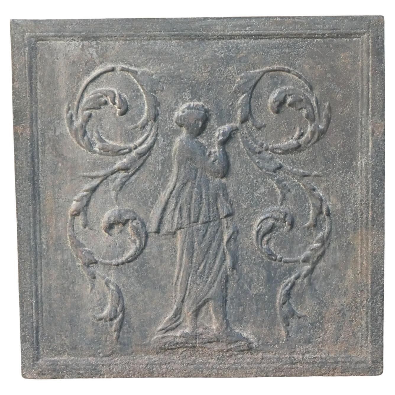 French Neoclassical Period 'Lady' Fireback / Backsplash, 19th Century