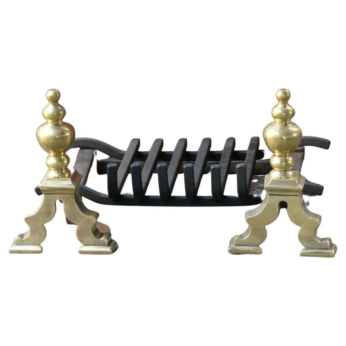 19th 20th Century English Victorian Fireplace Grate Or Fire Basket