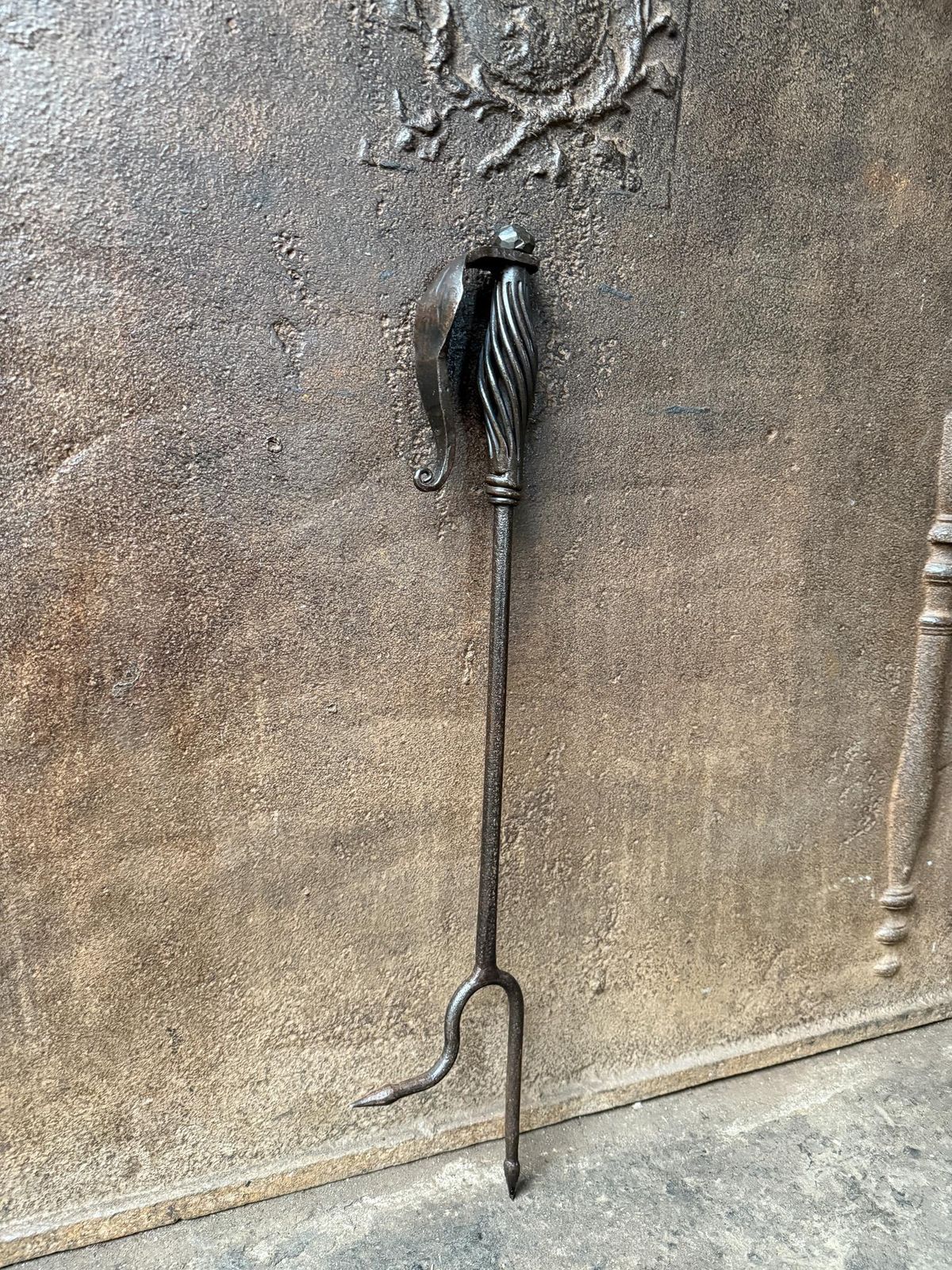 Exceptional Hand Forged Dutch Fire Poker photo 320.0