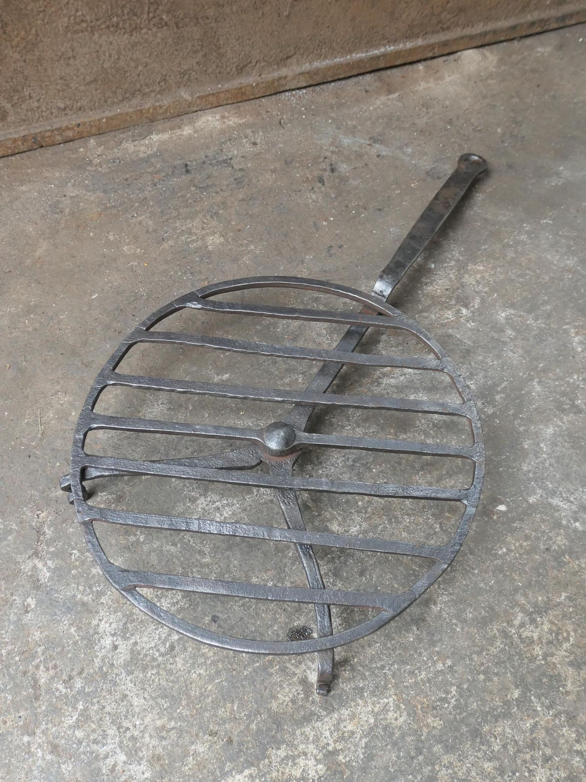 Hand Forged 17th Century French Louis XIV Period Rotating Gridiron photo Home Fixtures