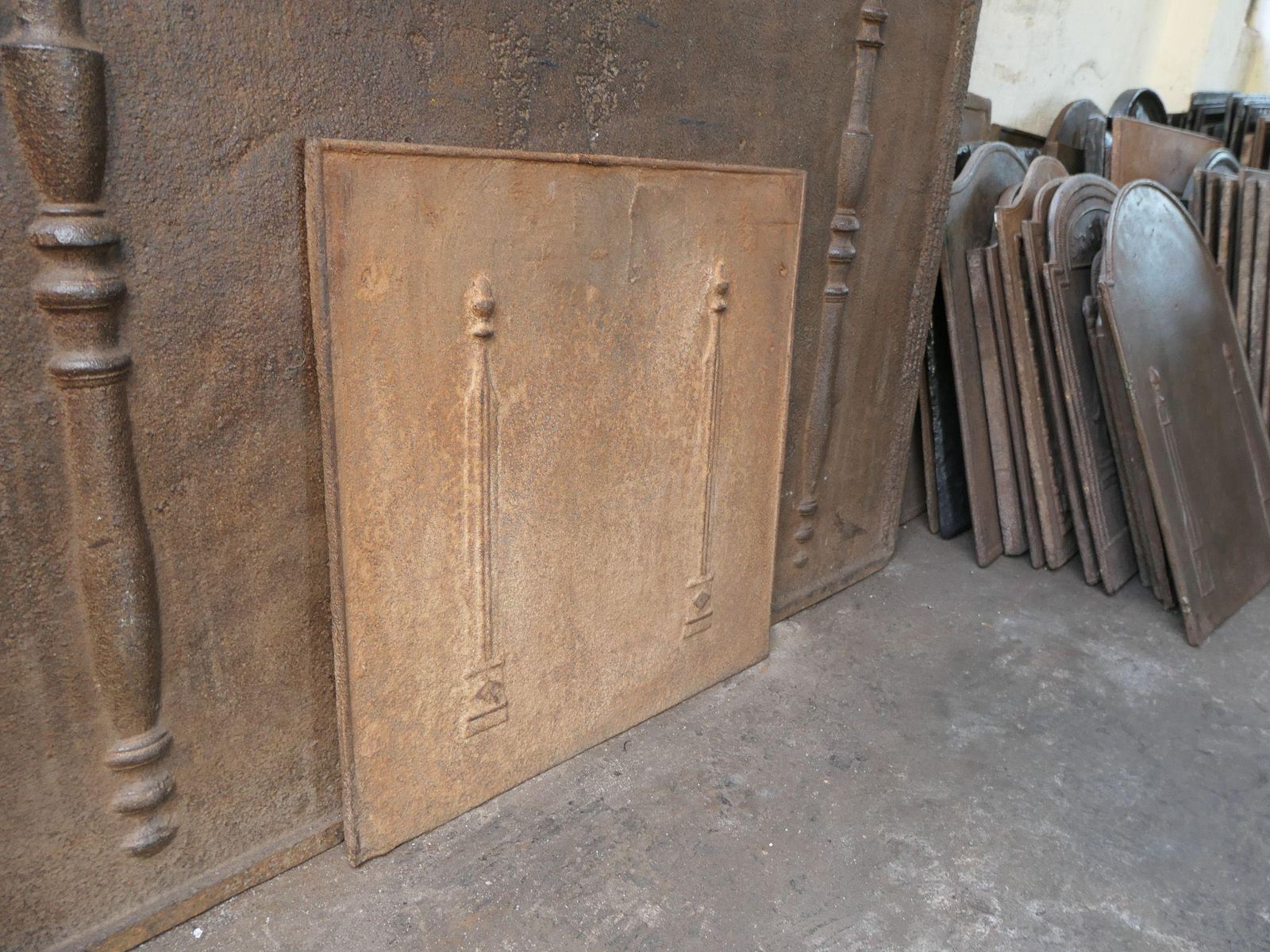 French 'Pillars Of Freedom' Fireback / Backsplash, 18th   19th C. photo vintage