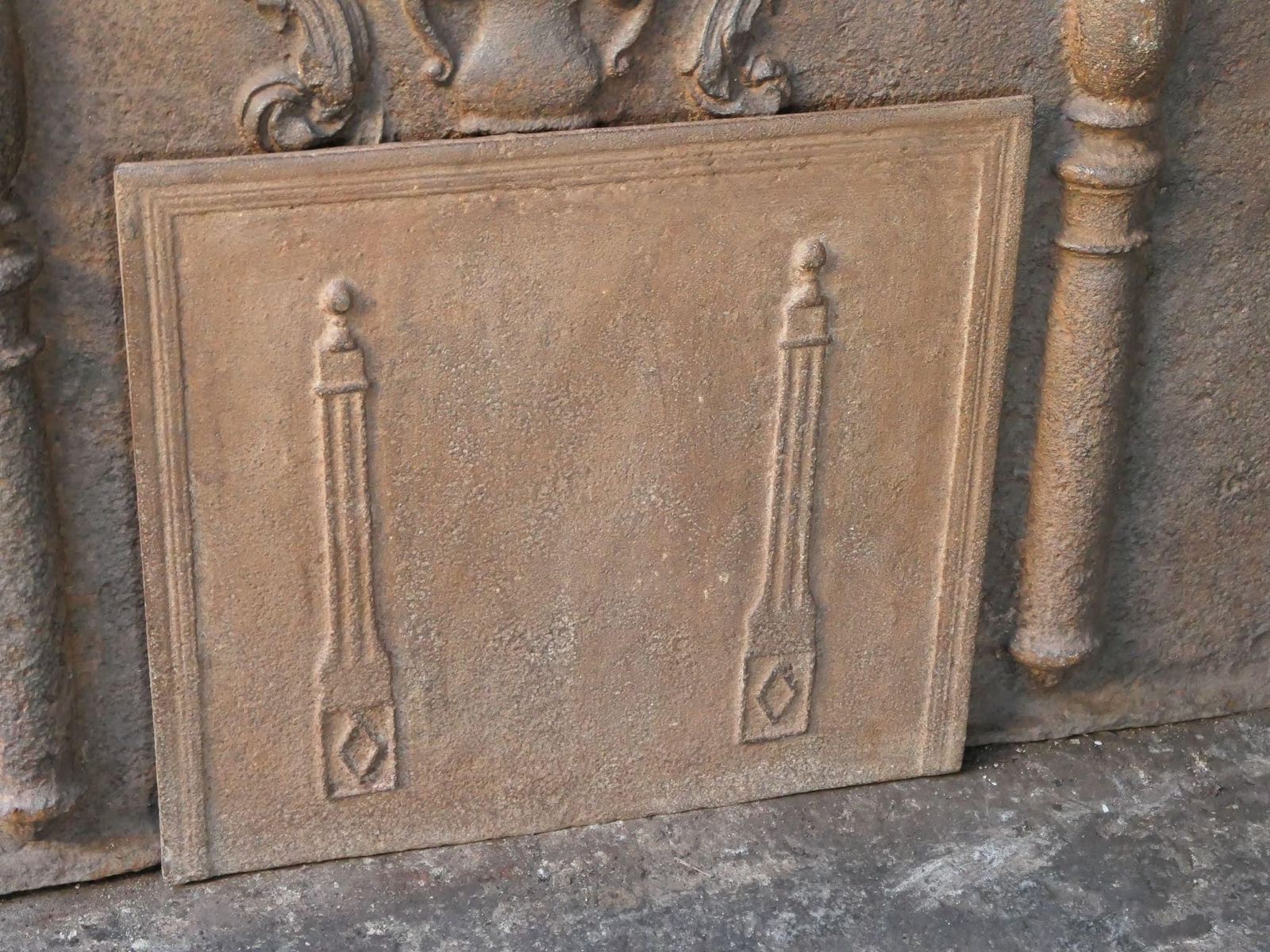 French 'Pillars Of Freedom' Fireback / Backsplash, 18th   19th C. photo Home Fixtures