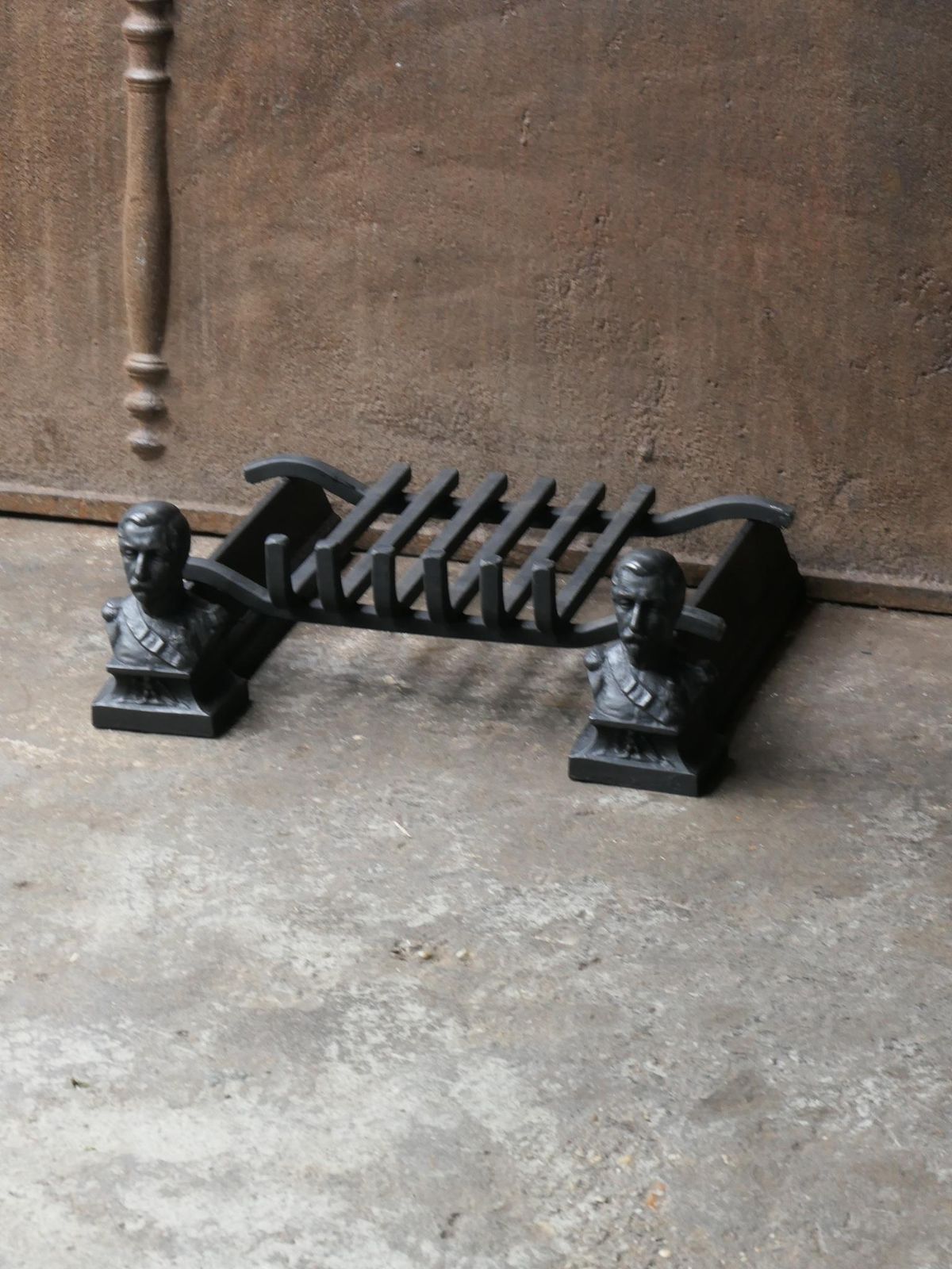 Antique French Napoleon III Fire Grate, Fireplace Grate photo Home Fixtures