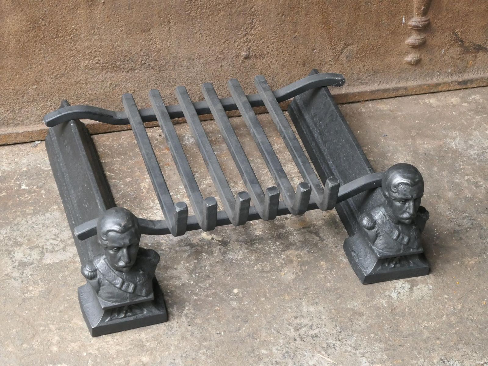 Antique French Napoleon III Fire Grate, Fireplace Grate photo buy