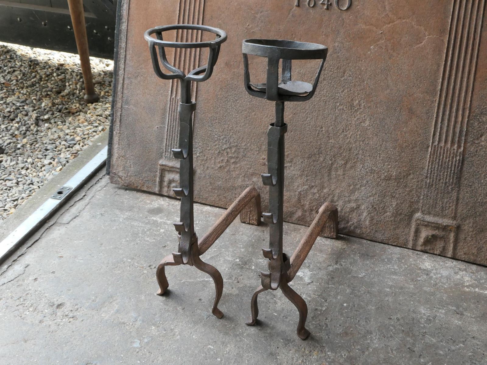 18th Century French Louis XV Fire Andirons photo buy